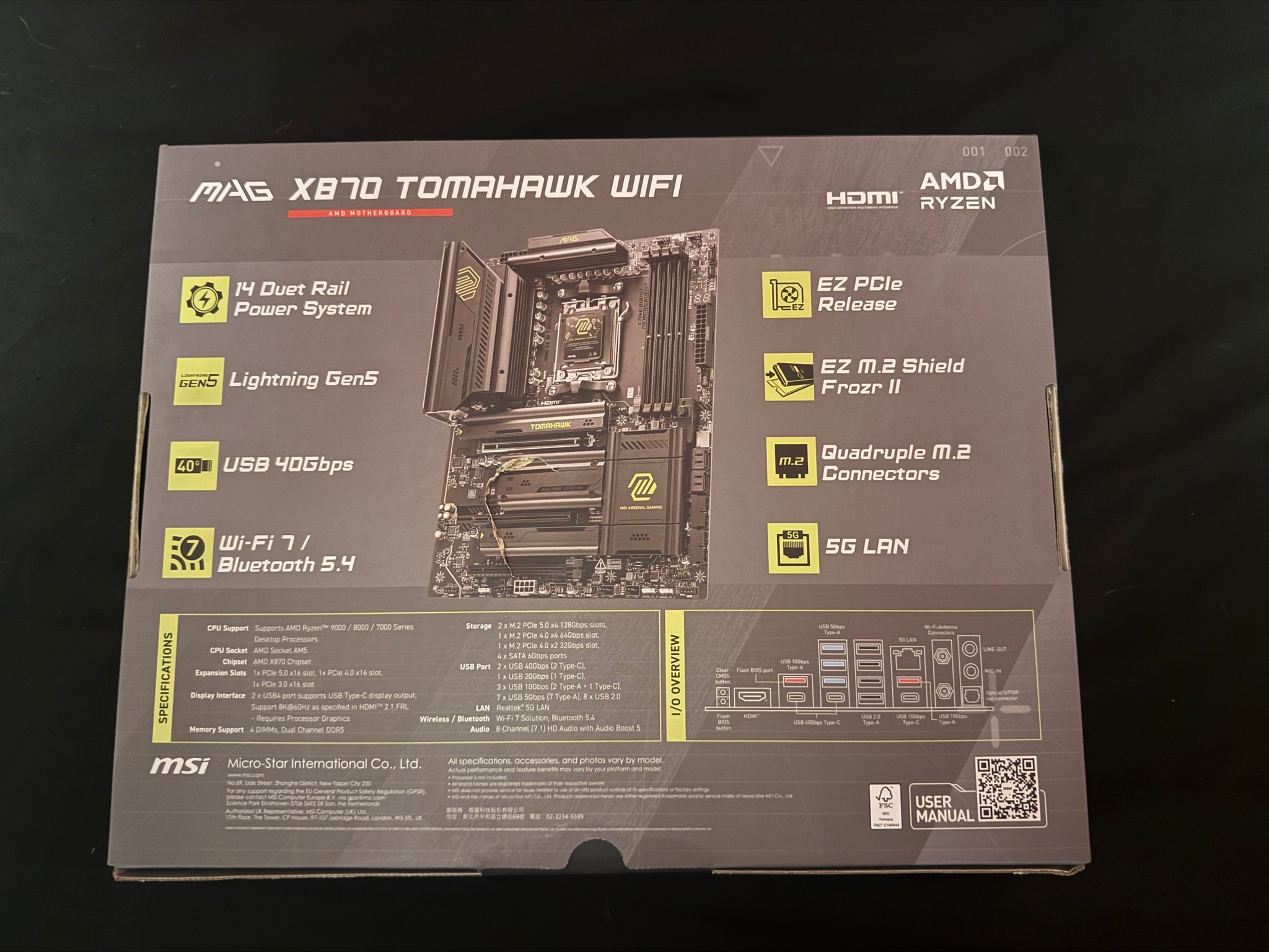BNIB MSI MAG X870 TOMAHAWK WIFI