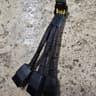 3X 8 Pin 16AWG PCIE 5.0 12VHPWR 600W 90 Degree Right Angle 16 Pin 12+4Pin Supply Adapter