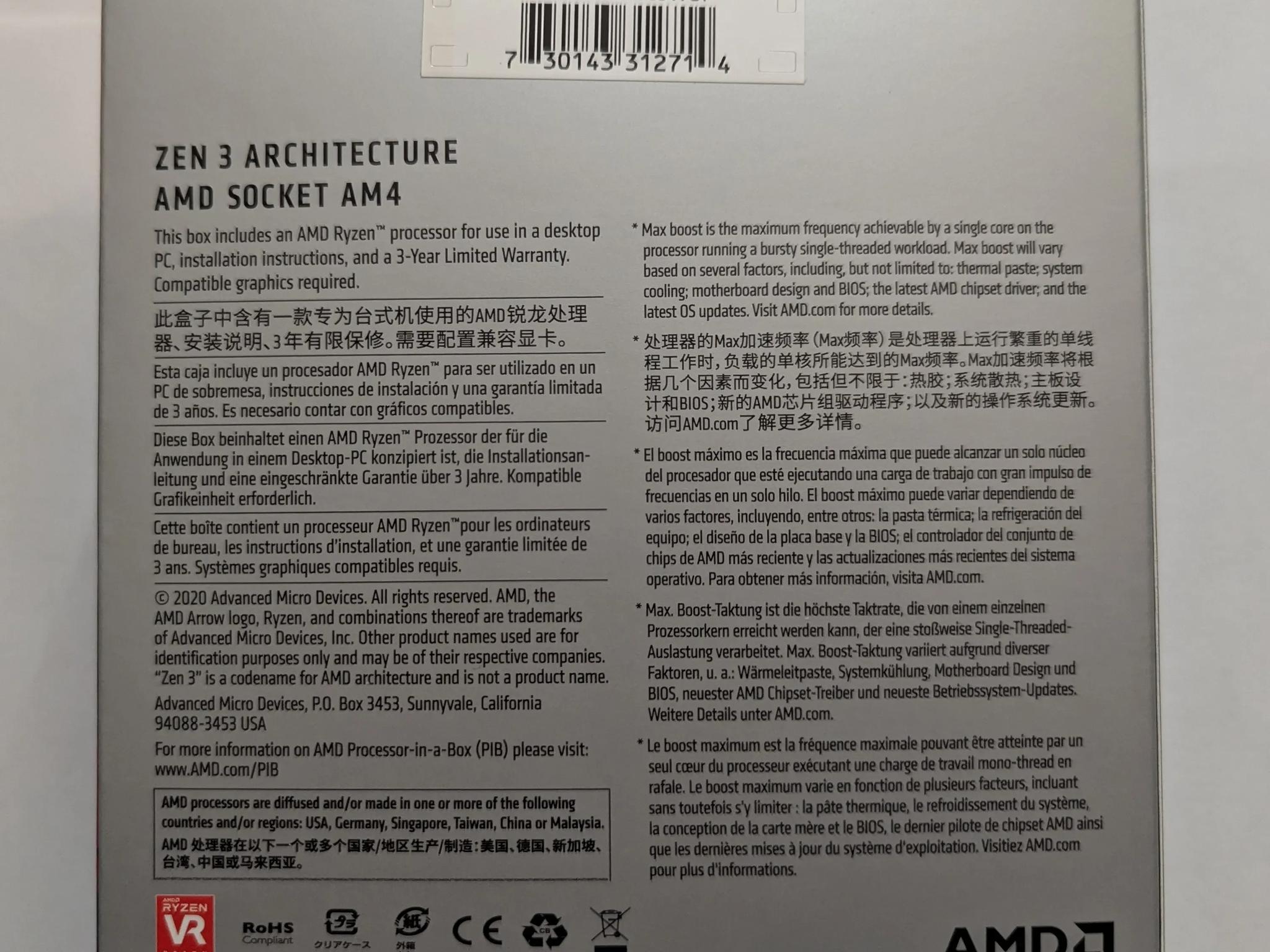 AMD Ryzen 7 5800X AM4 8-Core Processor BNIB + G.SKILL TridentZ RGB 64GB (2 x 32GB) DDR4 3600Mhz