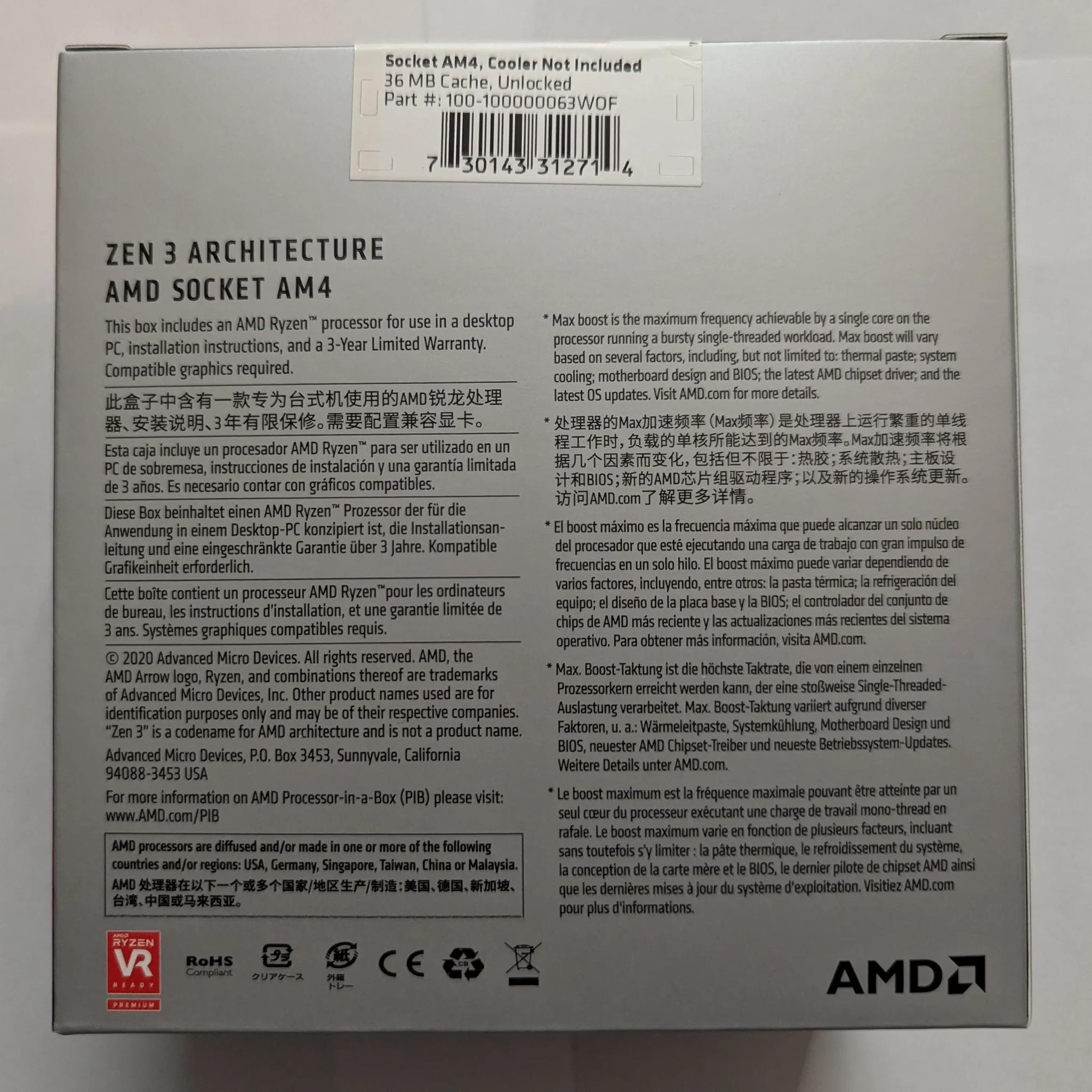 AMD Ryzen 7 5800X AM4 8-Core Processor BNIB + G.SKILL TridentZ RGB 64GB (2 x 32GB) DDR4 3600Mhz
