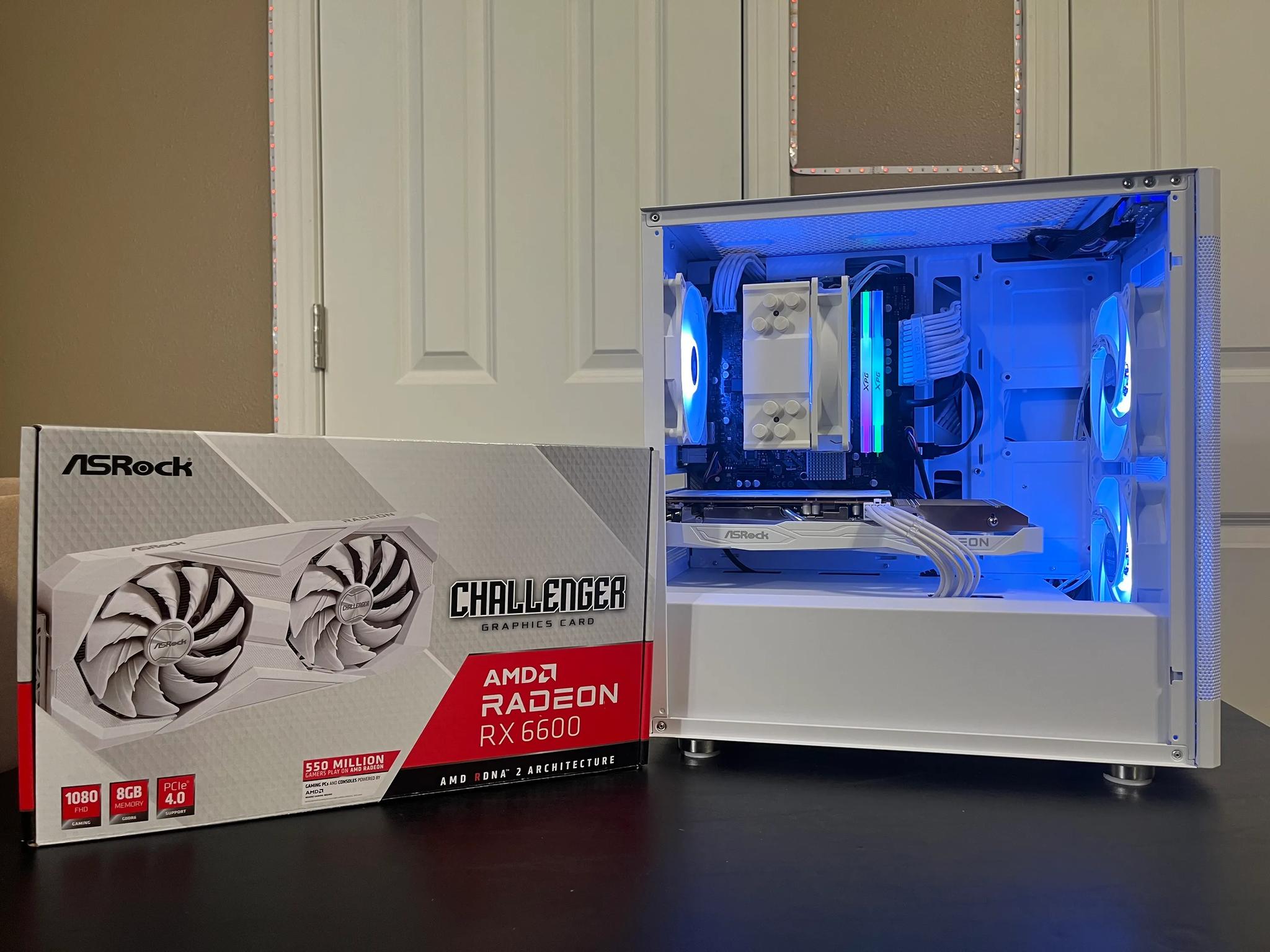 WHITE ARGB PC|RX 6600|INTEL 12TH GEN|16GB RAM|500GB SSD