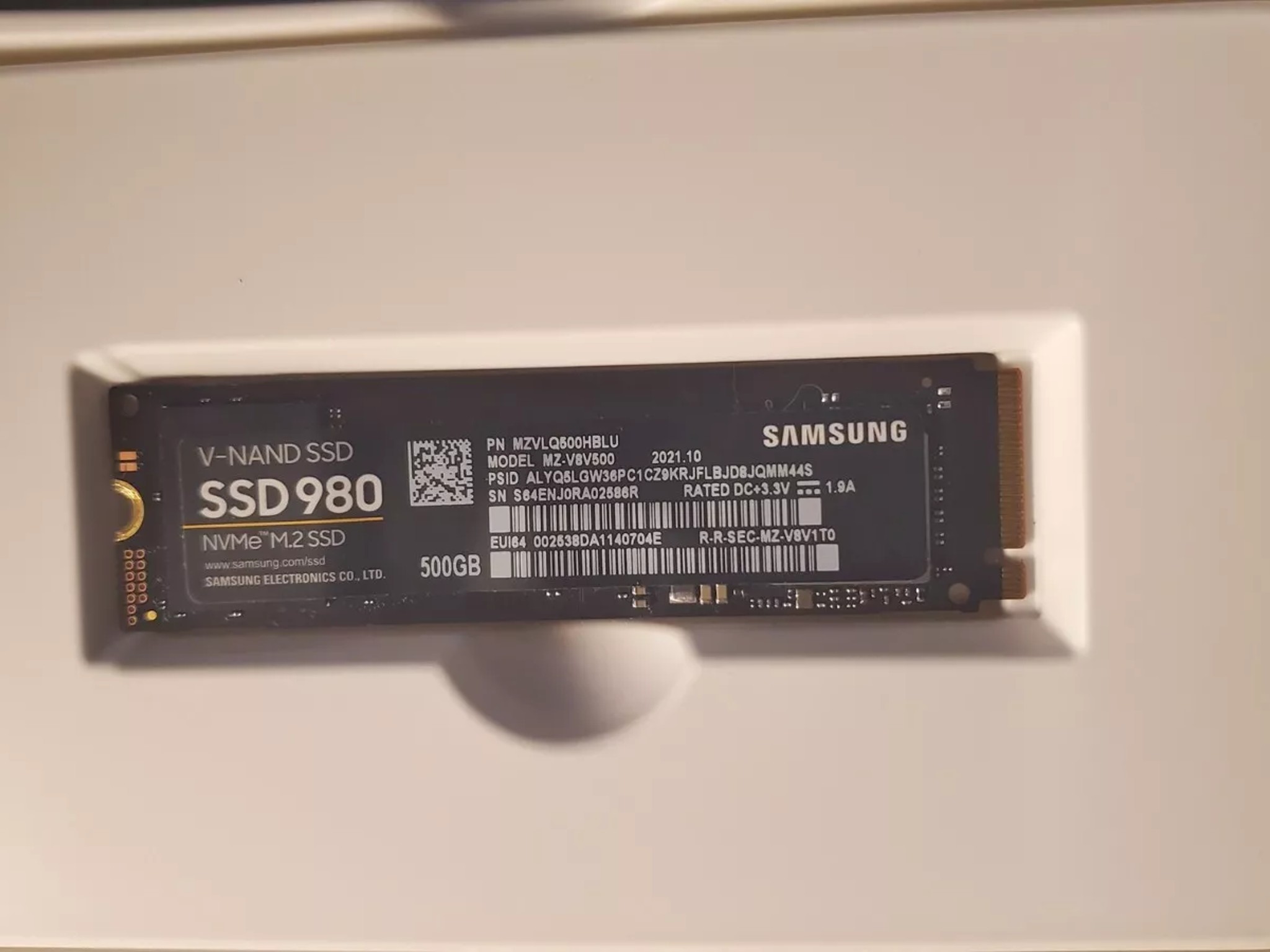 Samsung 980 500GB M.2 2280 Internal NVME SSD (MZ-V8V500B/AM)