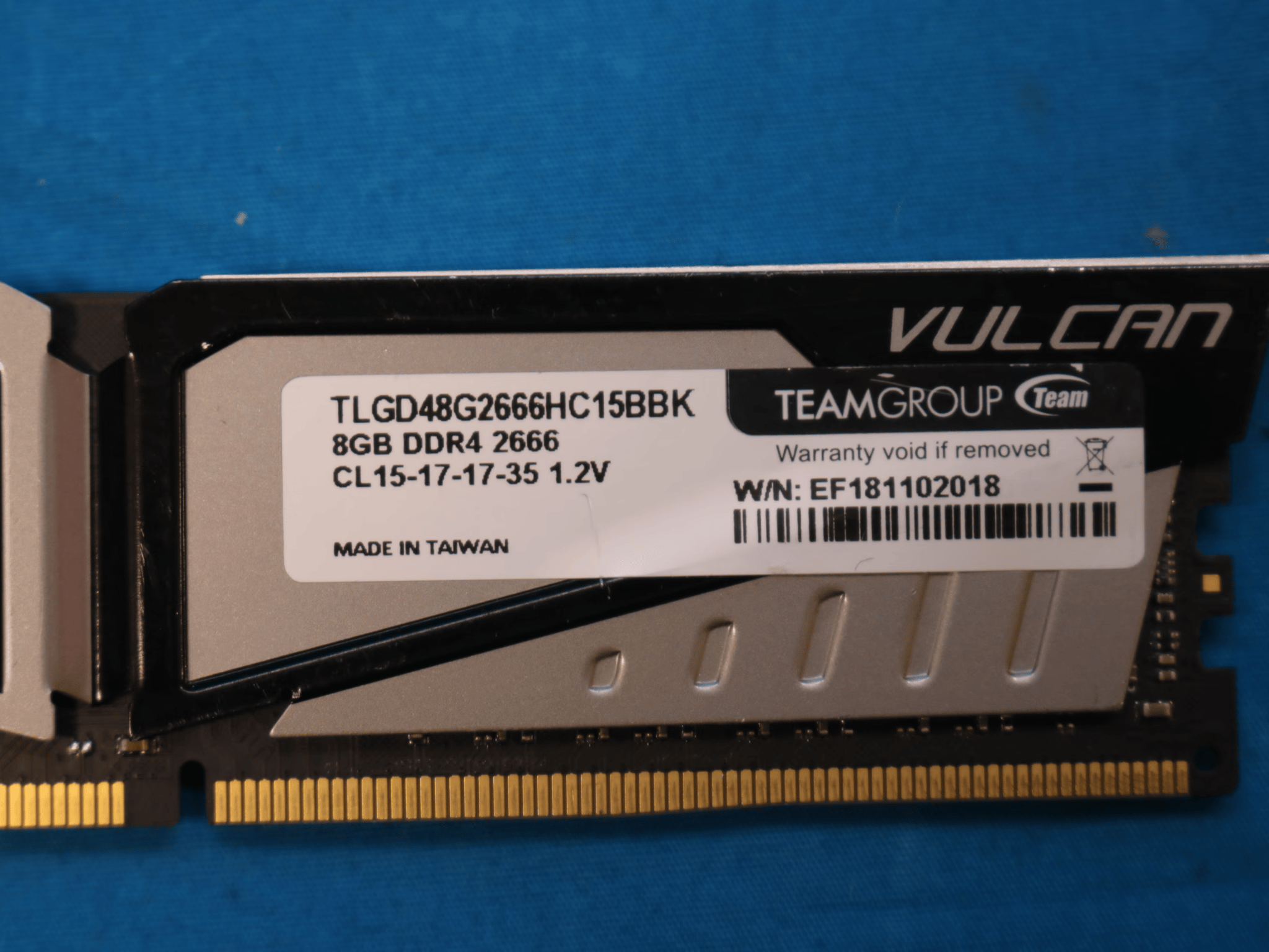 Team Group Vulcan 16GB (2x8GB) DDR4 2666MHz CL15 1.2V Desktop RAM TLGD48G2666HC15BBK