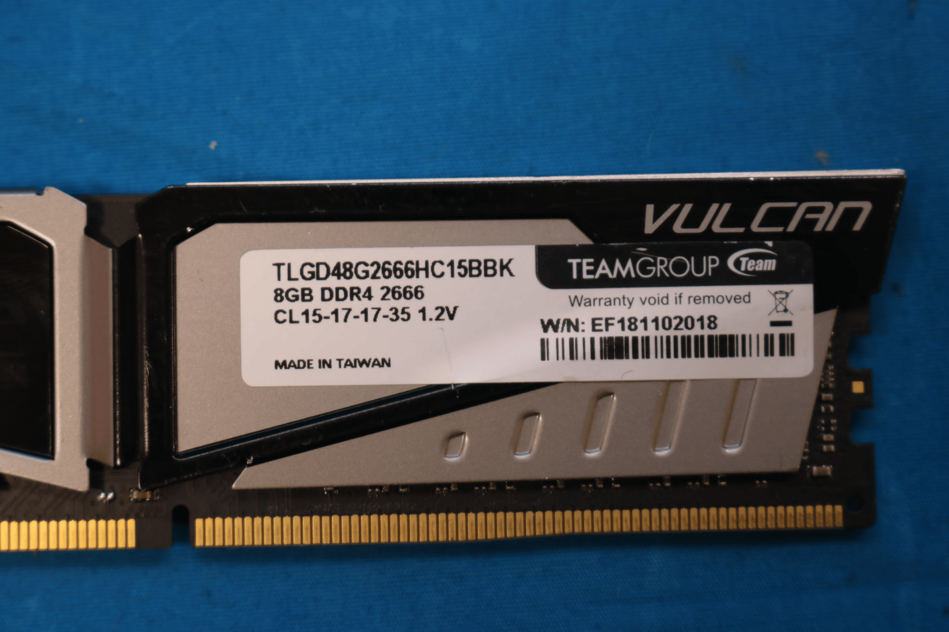 Team Group Vulcan 16GB (2x8GB) DDR4 2666MHz CL15 1.2V Desktop RAM TLGD48G2666HC15BBK
