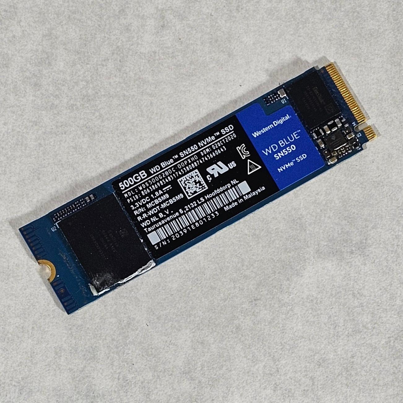 500GB NVMe M.2 SSD WD Blue SN550 - Ready to Ship
