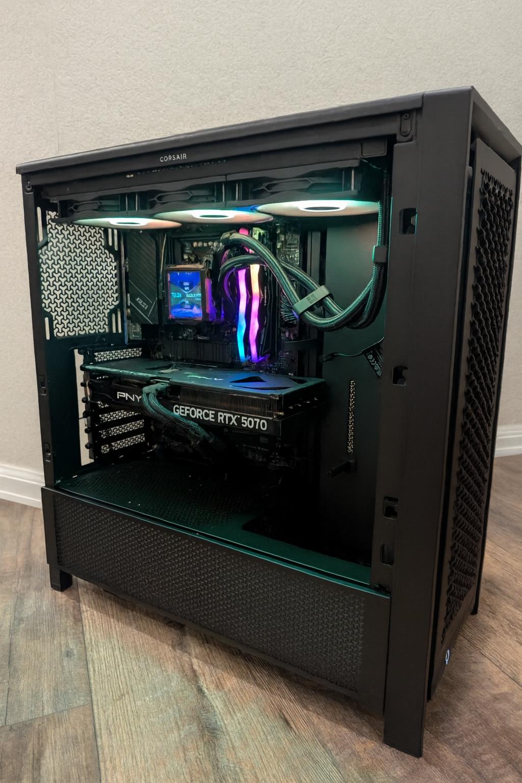 "Framed" Corsair Frame 4000D Build | 7800X3D | RTX 5070 | 32GB Ram | 2TB Storage