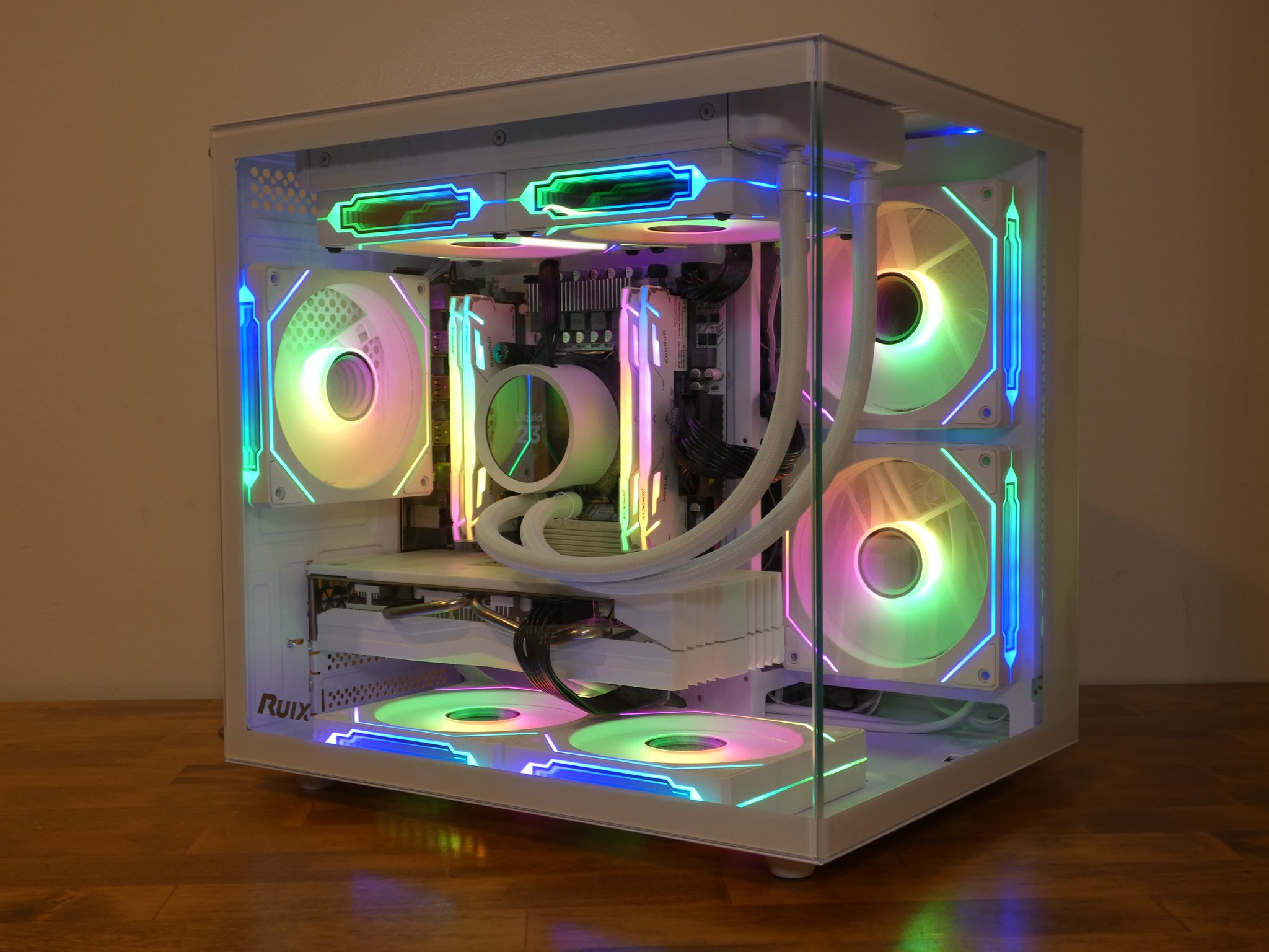 Custom All White Gaming PC | RX 580 8GB | Xeon 12-Core | 32GB RAM | 1TB NVMe SSD | RGB