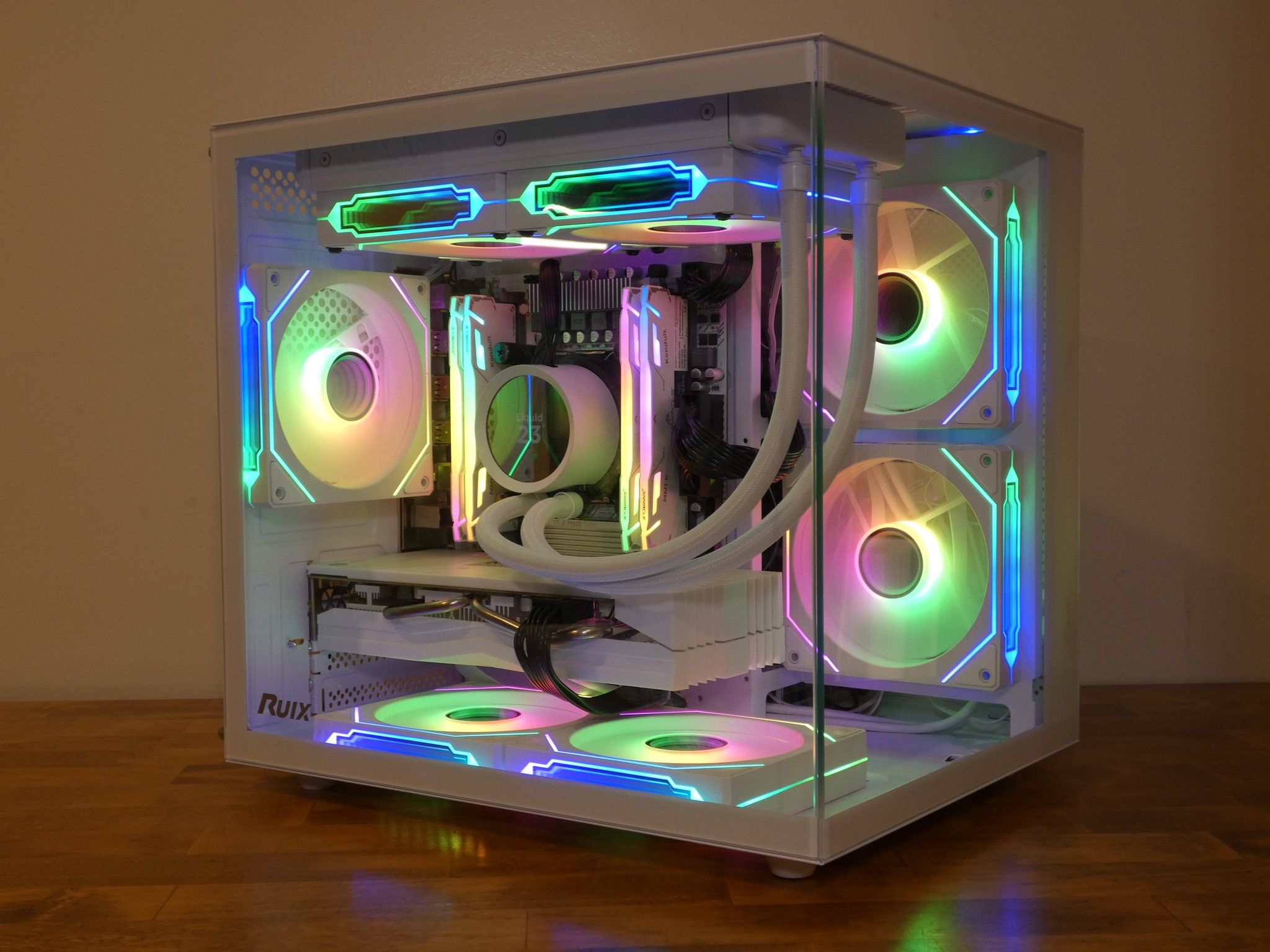 Custom All White Gaming PC | RX 580 8GB | Xeon 12-Core | 32GB RAM | 1TB NVMe SSD | RGB