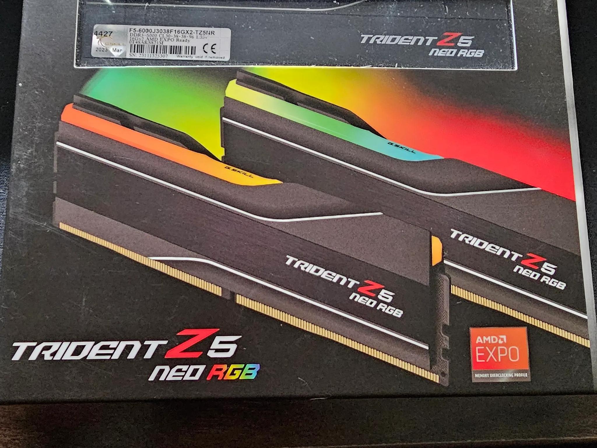 Trident Z5 Neo RGB (AMD Expo) DDR5 RAM 32GB (2x16) 6000MT/s CL30-38-38-96 ***FAST SHIPPING***