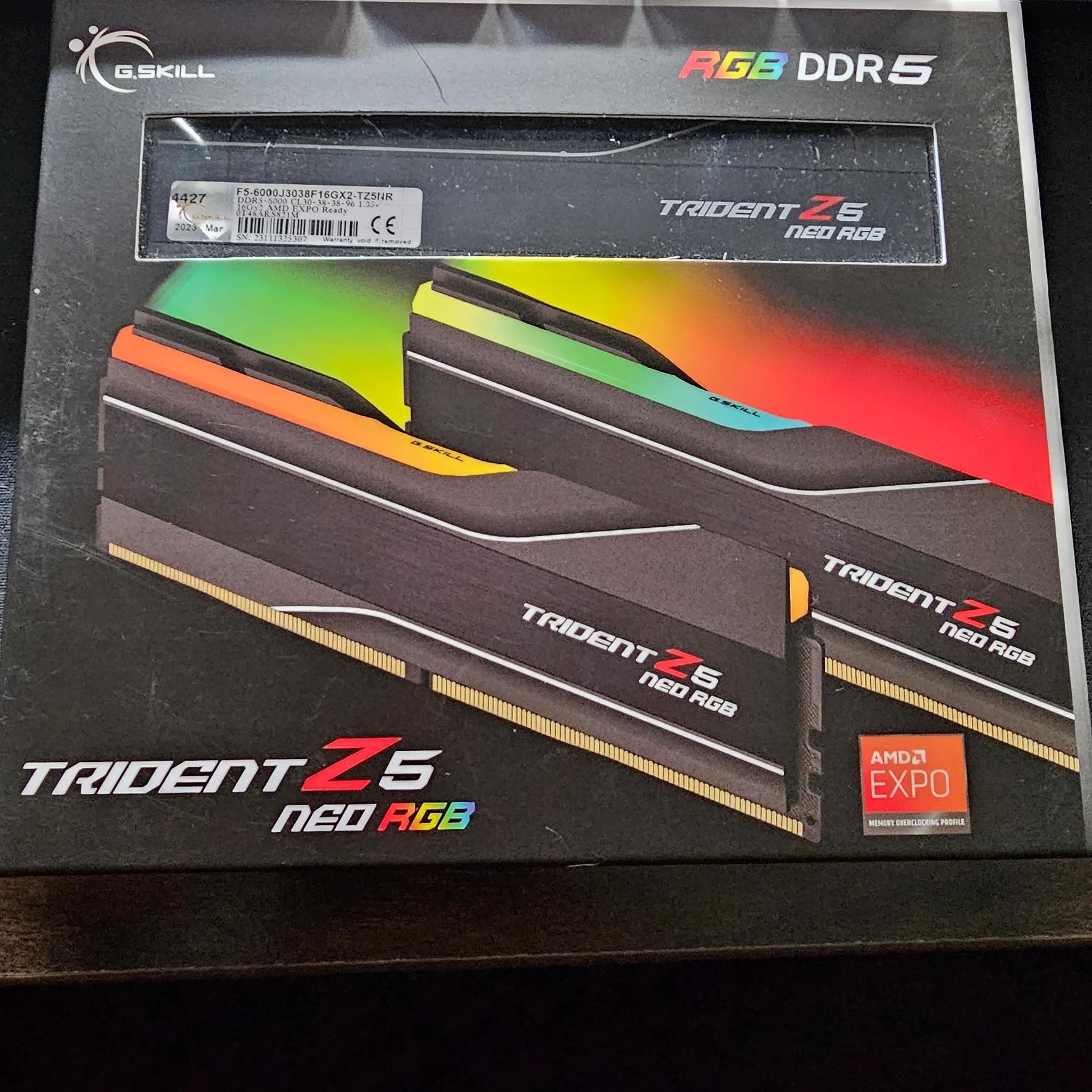 Trident Z5 Neo RGB (AMD Expo) DDR5 RAM 32GB (2x16) 6000MT/s CL30-38-38-96 ***FAST SHIPPING***