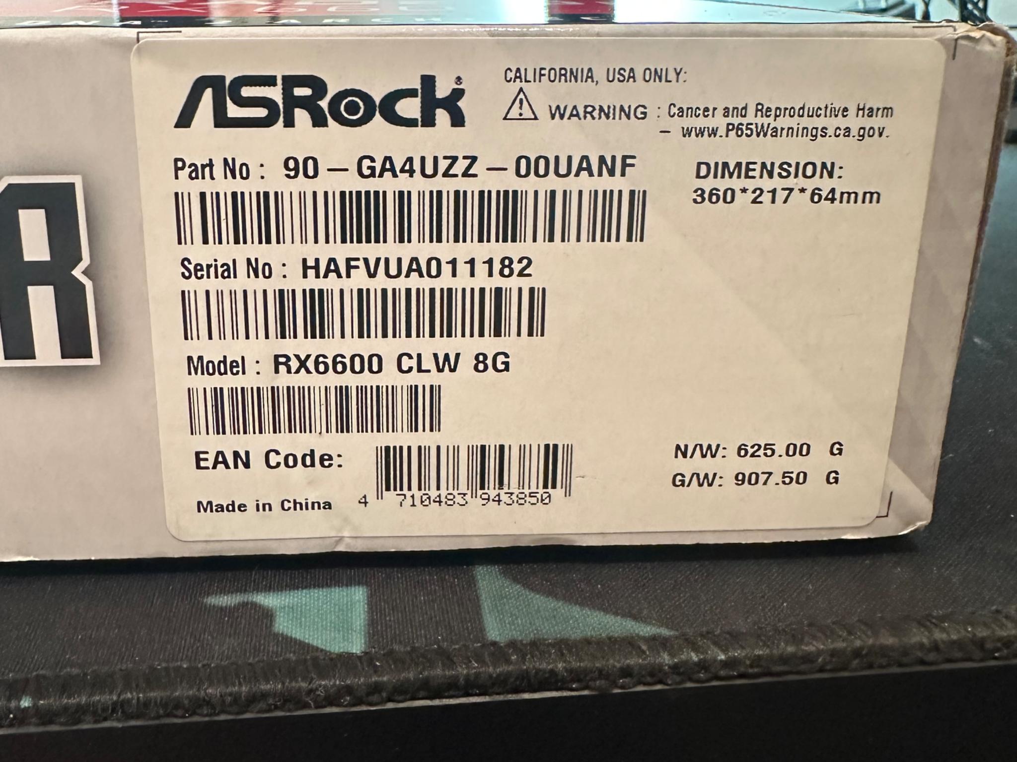 ASRock AMD Radeon RX 6600 Challenger White 8GB