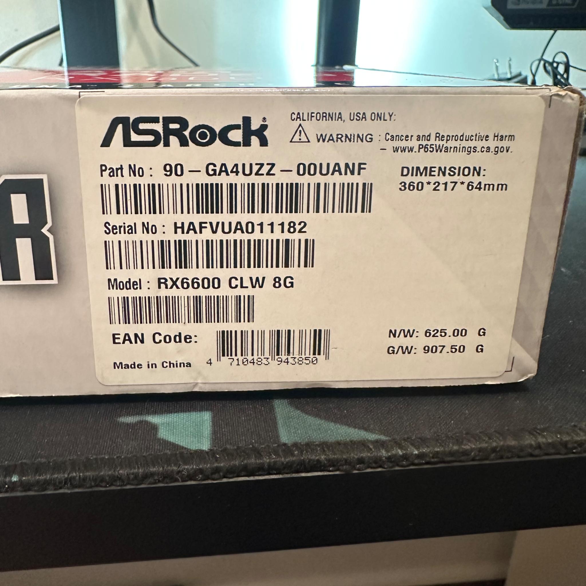 ASRock AMD Radeon RX 6600 Challenger White 8GB