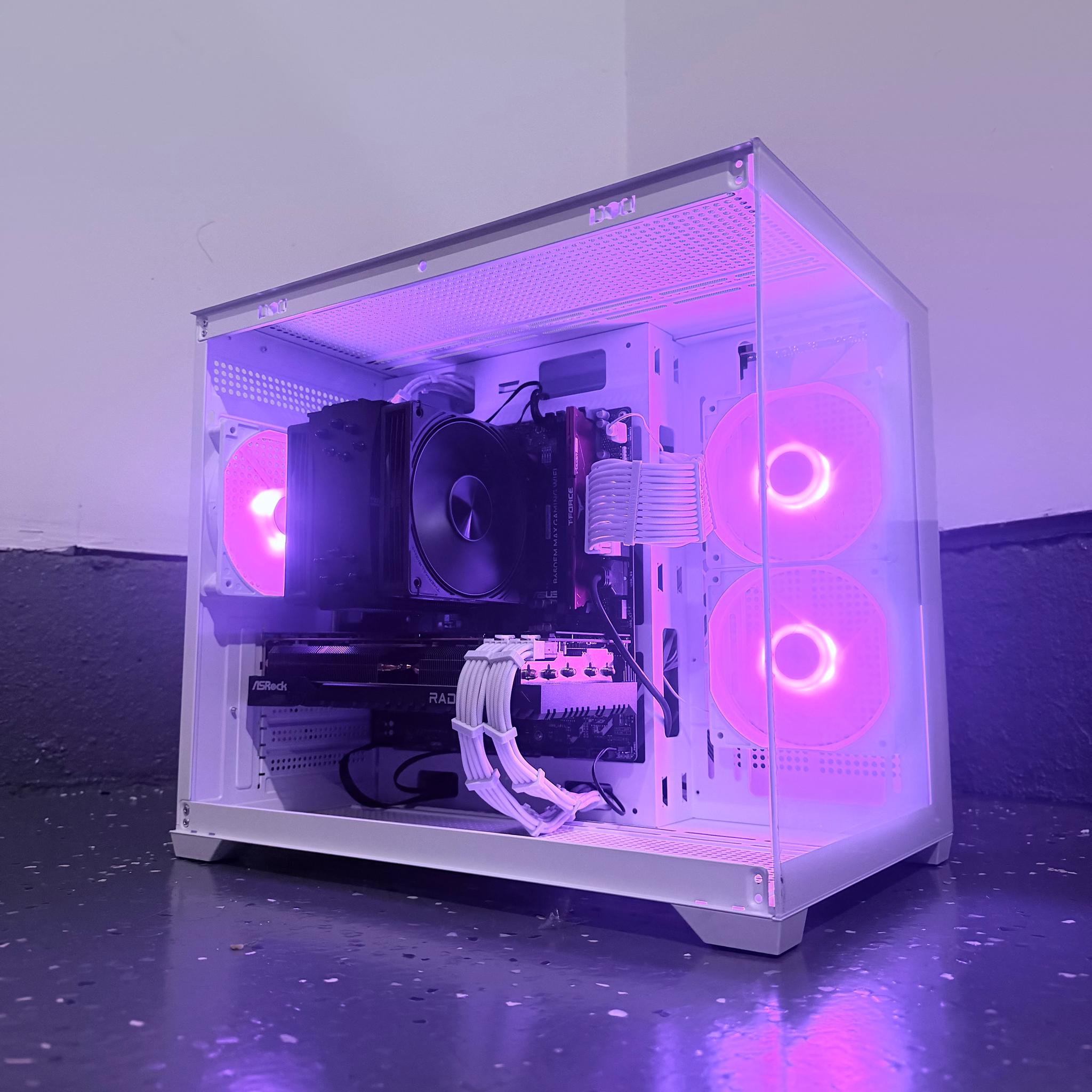 🌈"Glacial Shadow"⚪️ | 1440p Gaming | RX 7700 16GB | Ryzen 7 8700F | 16GB DDR5 | 1TB SSD | Free Ship
