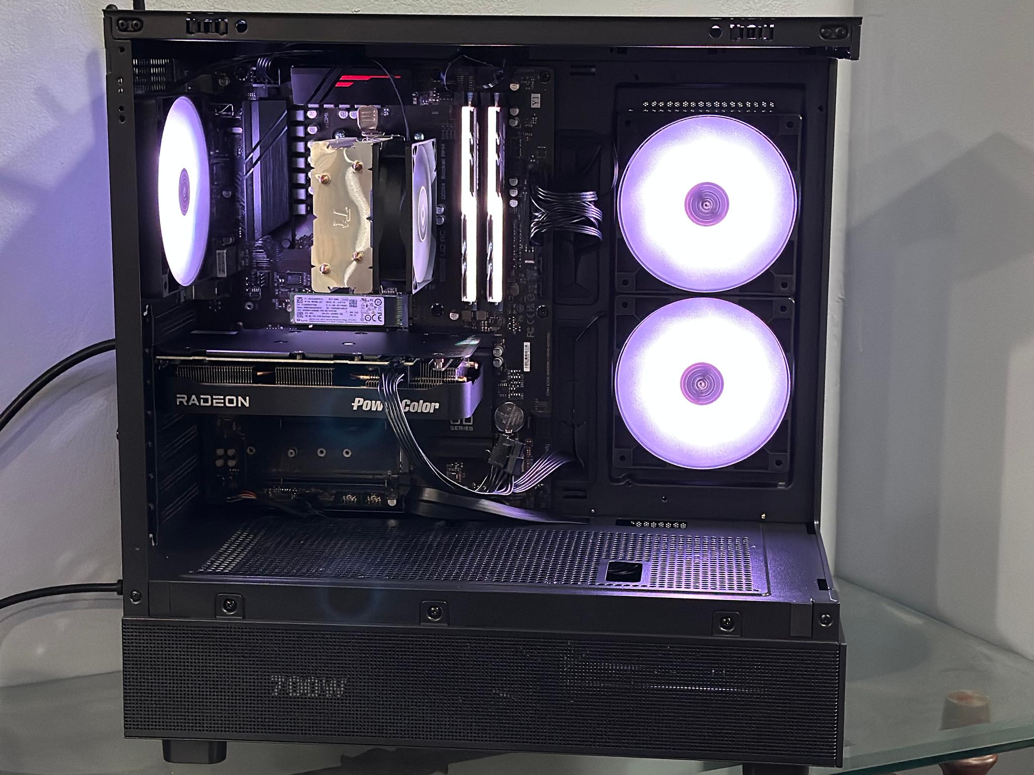 Rx 9060 Xt 16gb, 1440p black gaming pc Beast