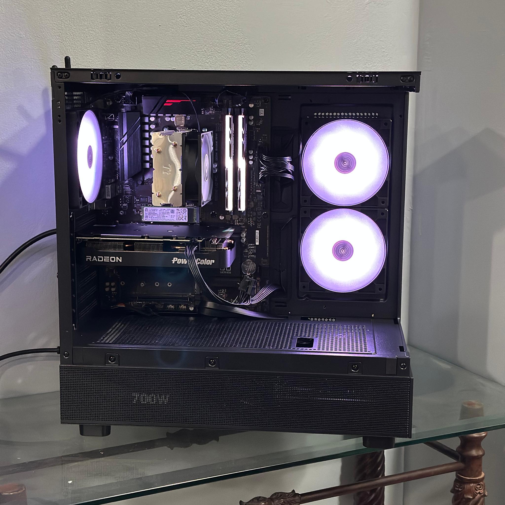 Rx 9060 Xt 16gb, 1440p black gaming pc Beast