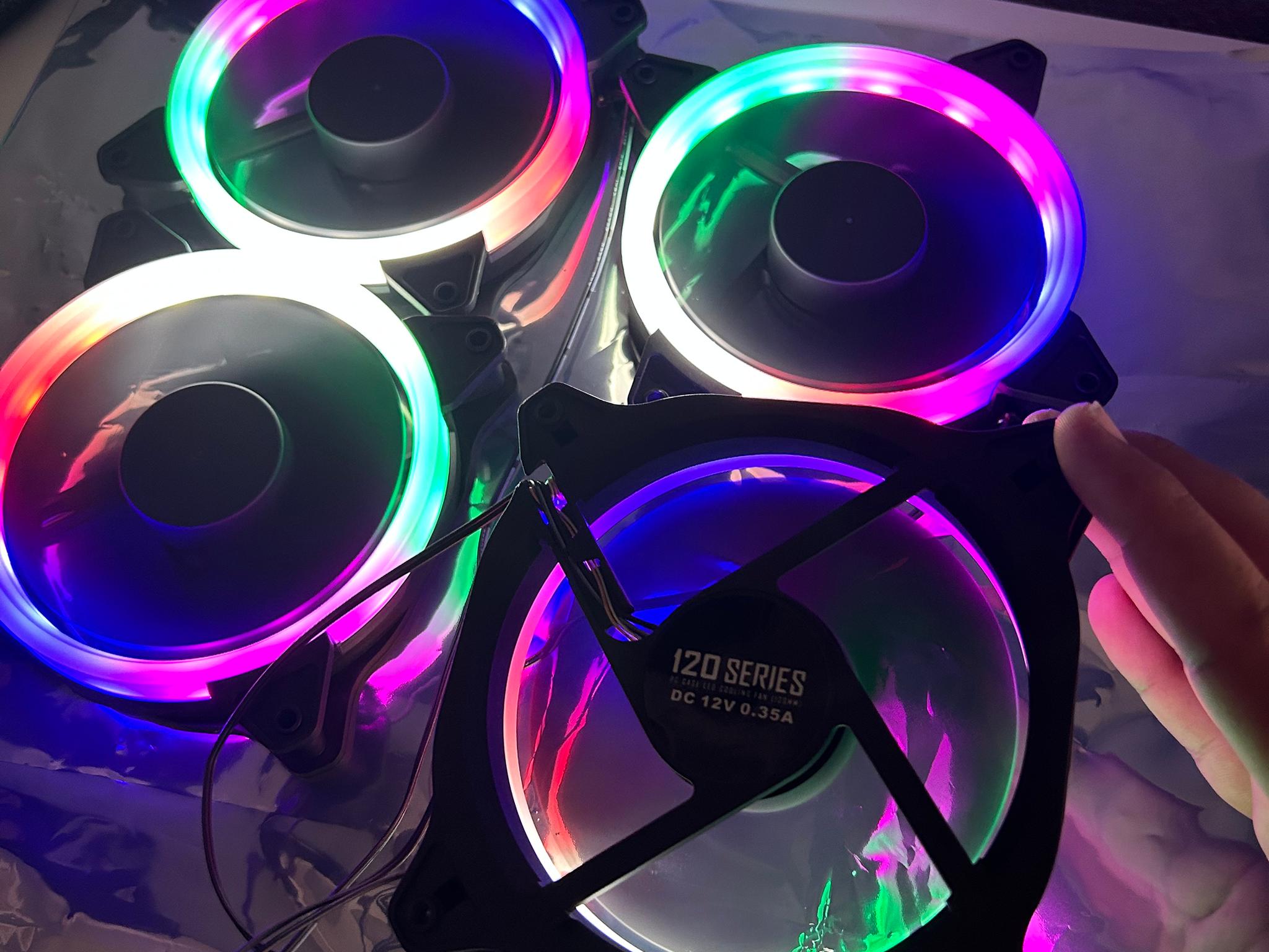 (4) Pack 120MM RGB Case Fans (Molex) 