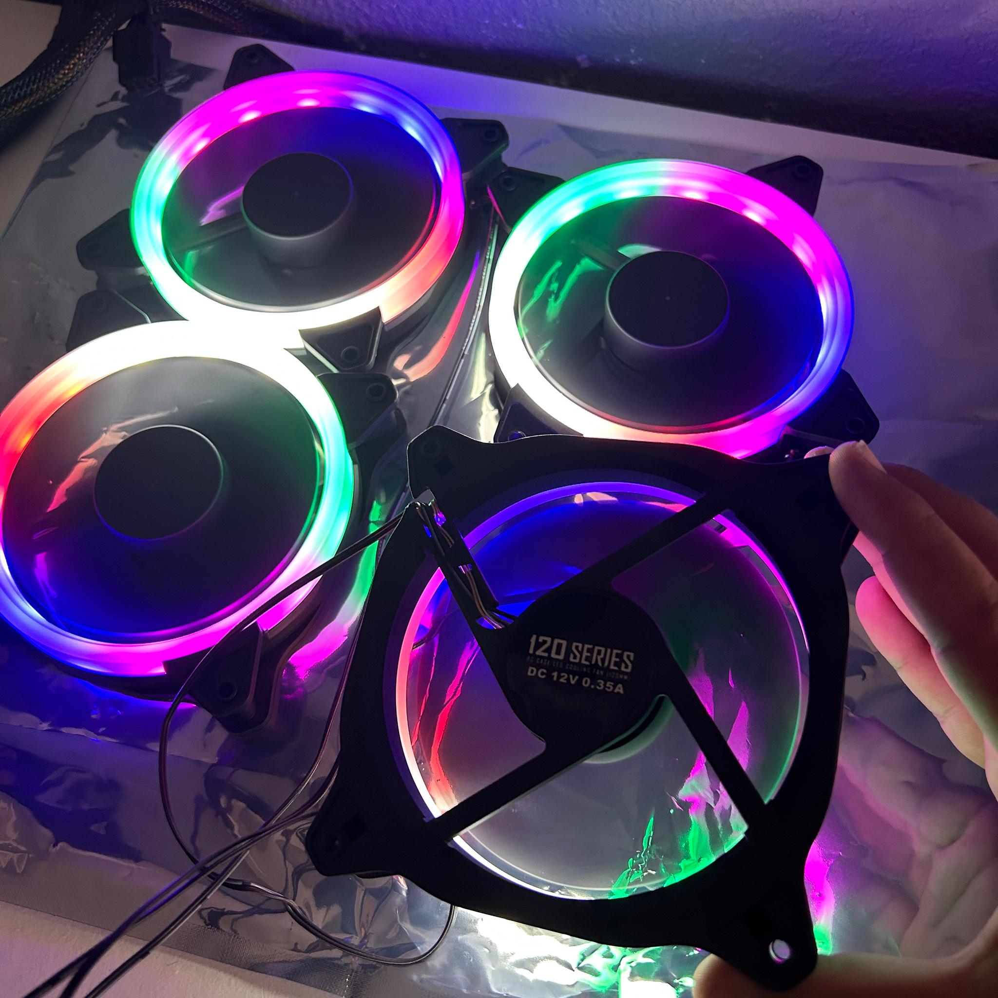 (4) Pack 120MM RGB Case Fans (Molex) 