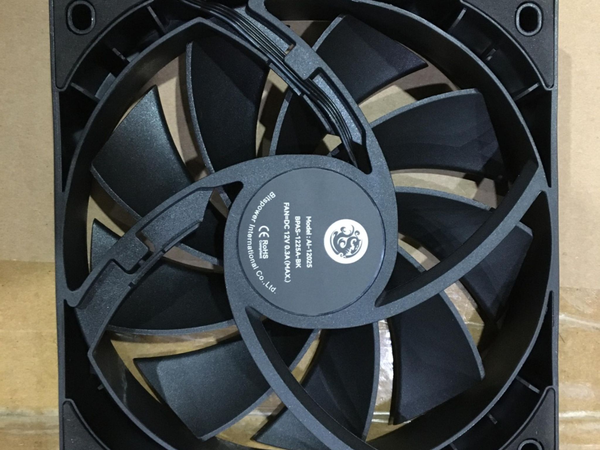 Bitspower 120mm 4-Pin PWM PC Case Fans Black BPAS-1225A-BK 10-Pack - New