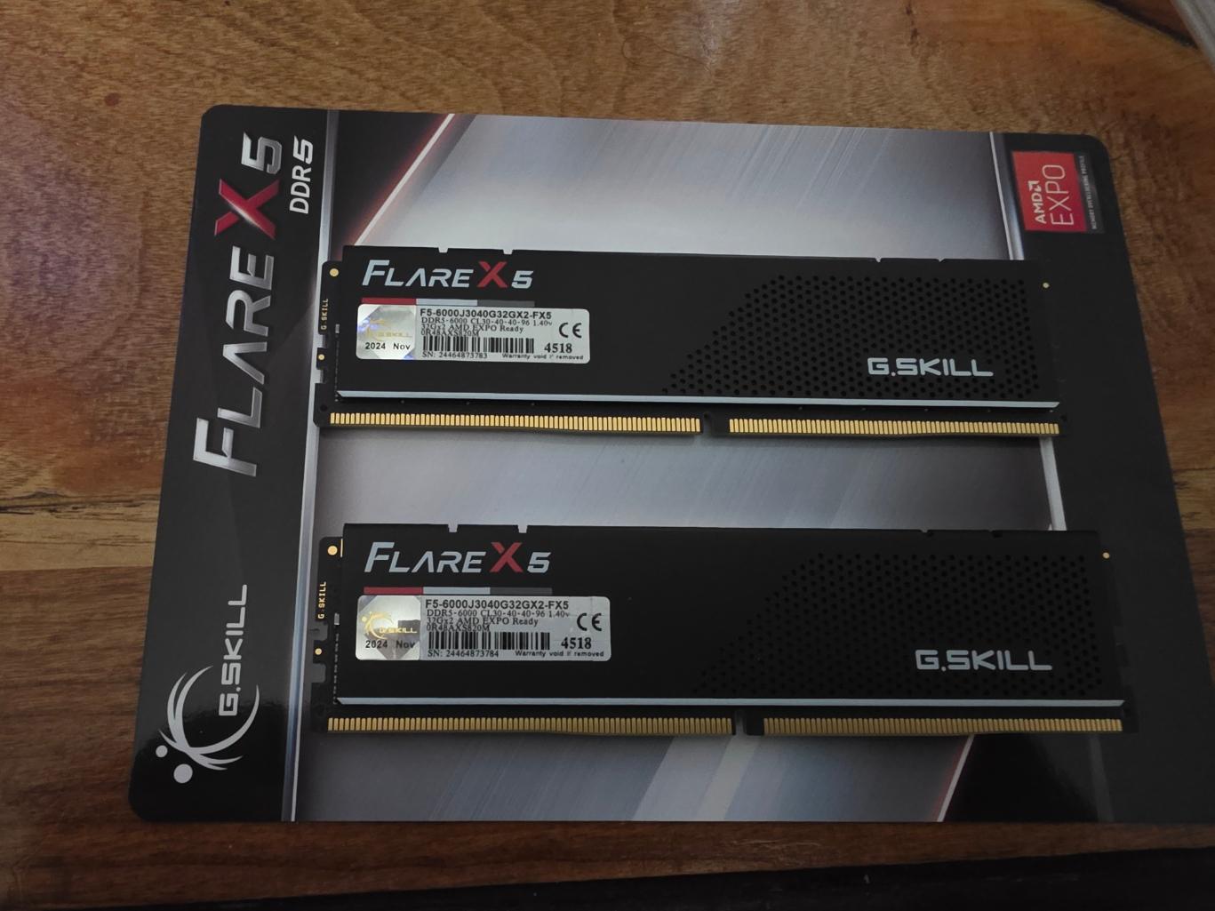 G.SKILL Flare X5 Series DDR5 RAM (AMD Expo) 64GB (2x32GB) 6000MT/s CL30-40-40-96