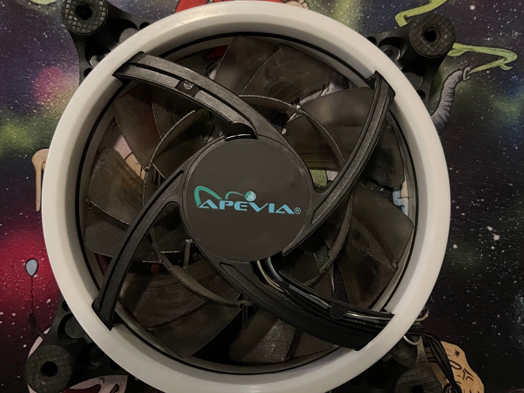 Apevia 312L-CWH 120mm silent dual rings with LED lights with anti ...