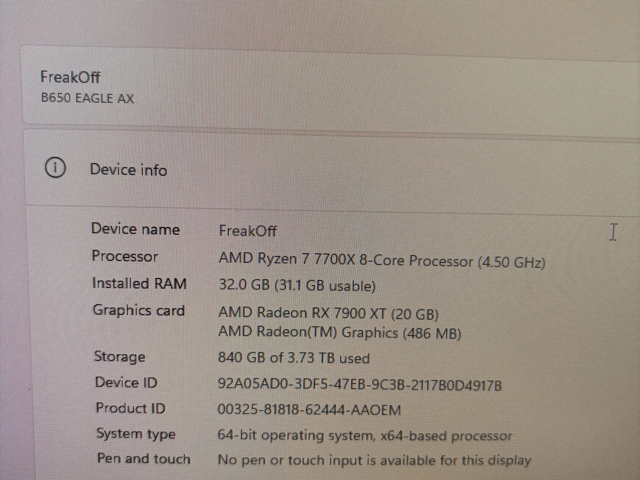 Ryzen 7 7700X | RX 7900 XT 20GB | 32GB DDR5 | 2TB SSD
