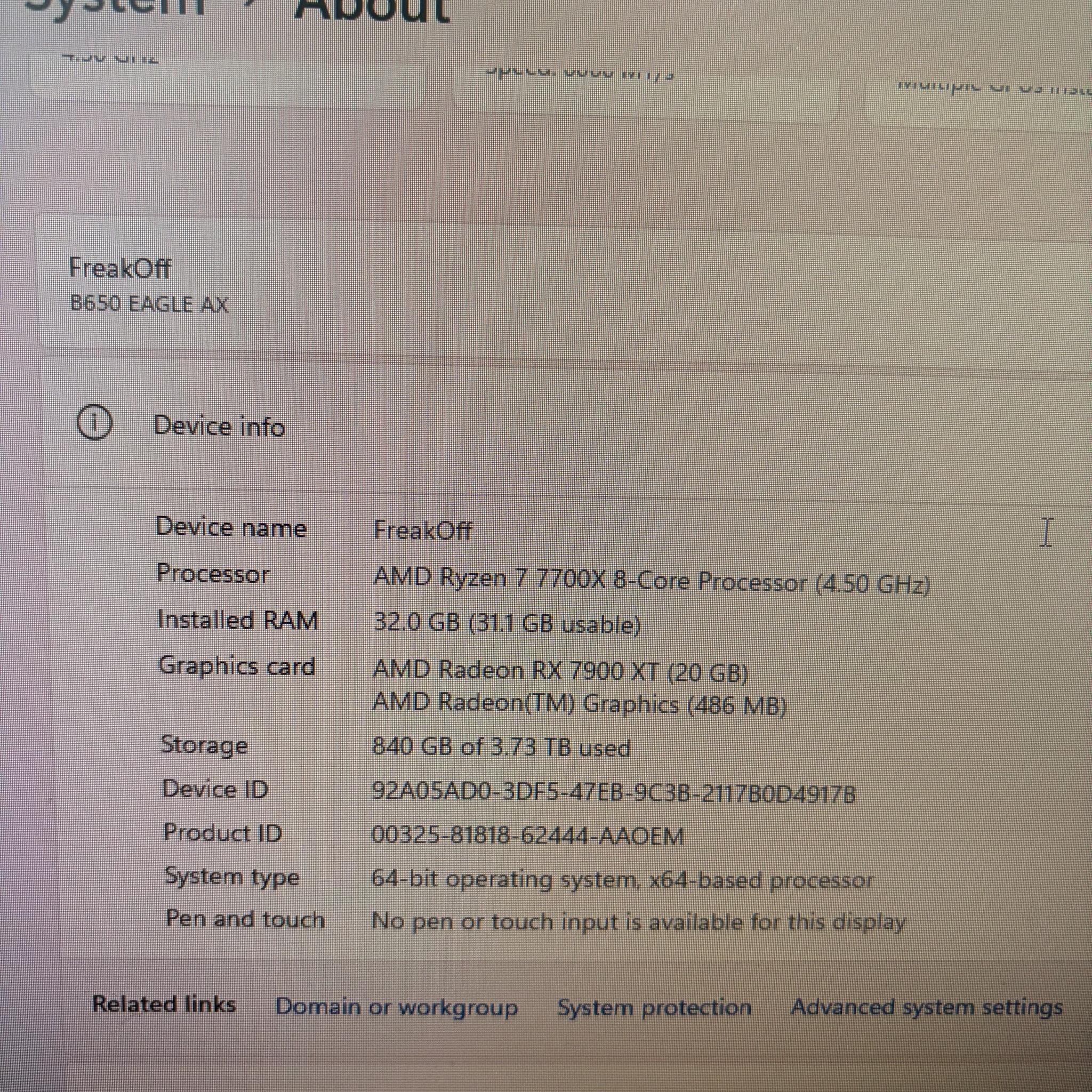 Ryzen 7 7700X | RX 7900 XT 20GB | 32GB DDR5 | 2TB SSD