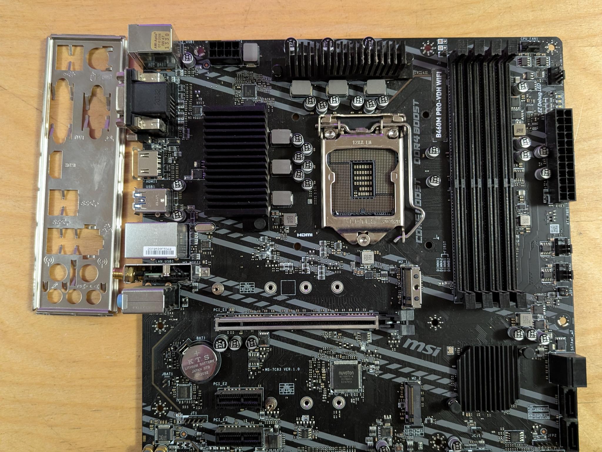 *READ* MSI B460M Pro-Vdh WIFI MATX