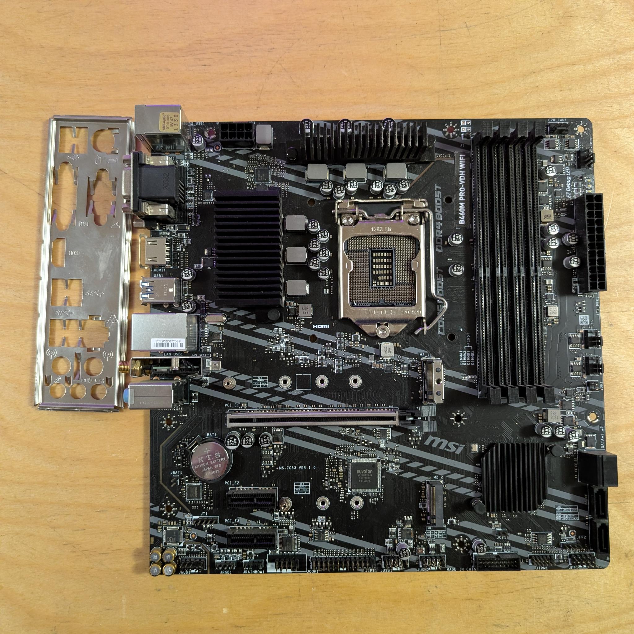 *READ* MSI B460M Pro-Vdh WIFI MATX