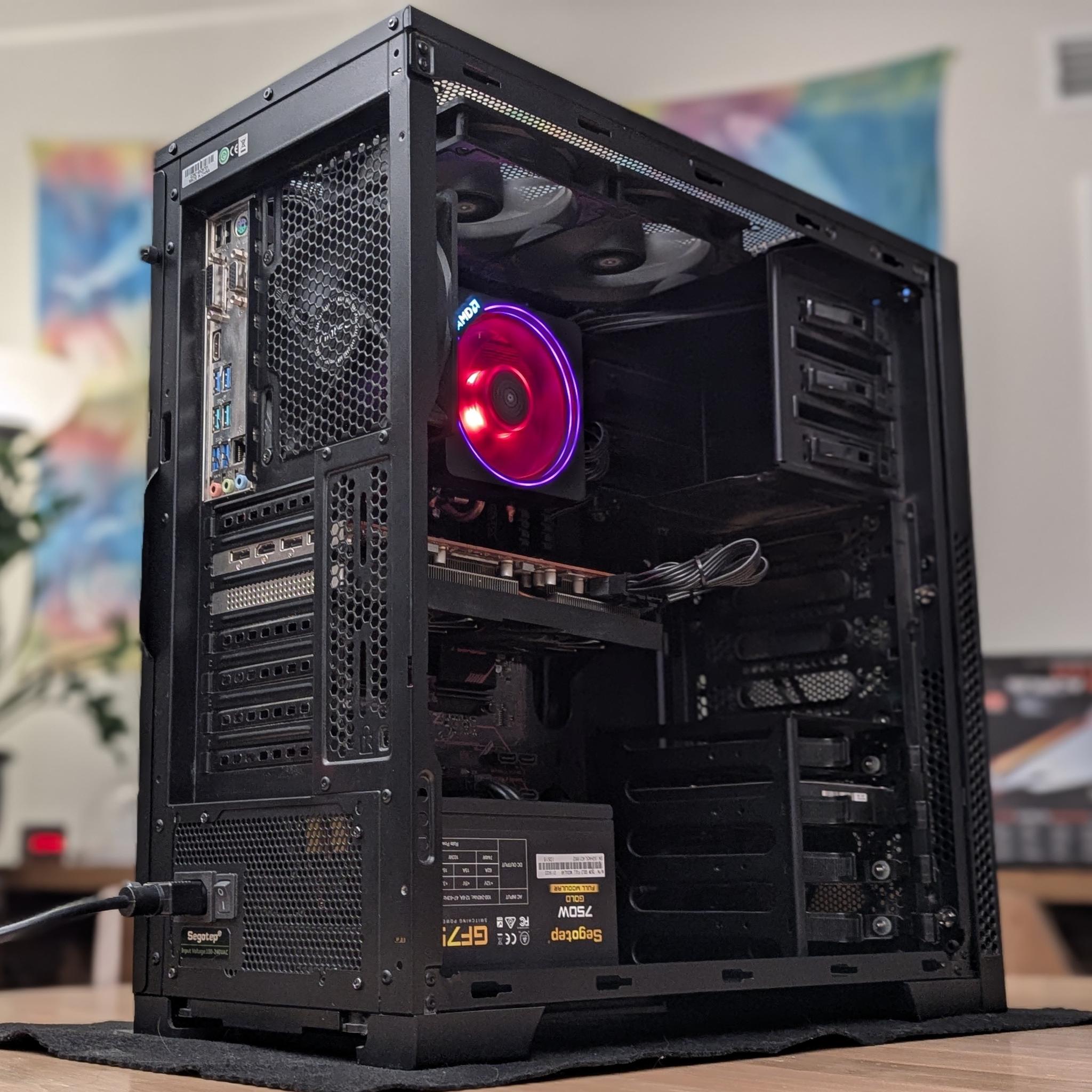 🔥 RED – Ryzen 5 5500 | RX 5700 XT | 16GB RAM | 1.5TB Storage | Windows 11 🔥