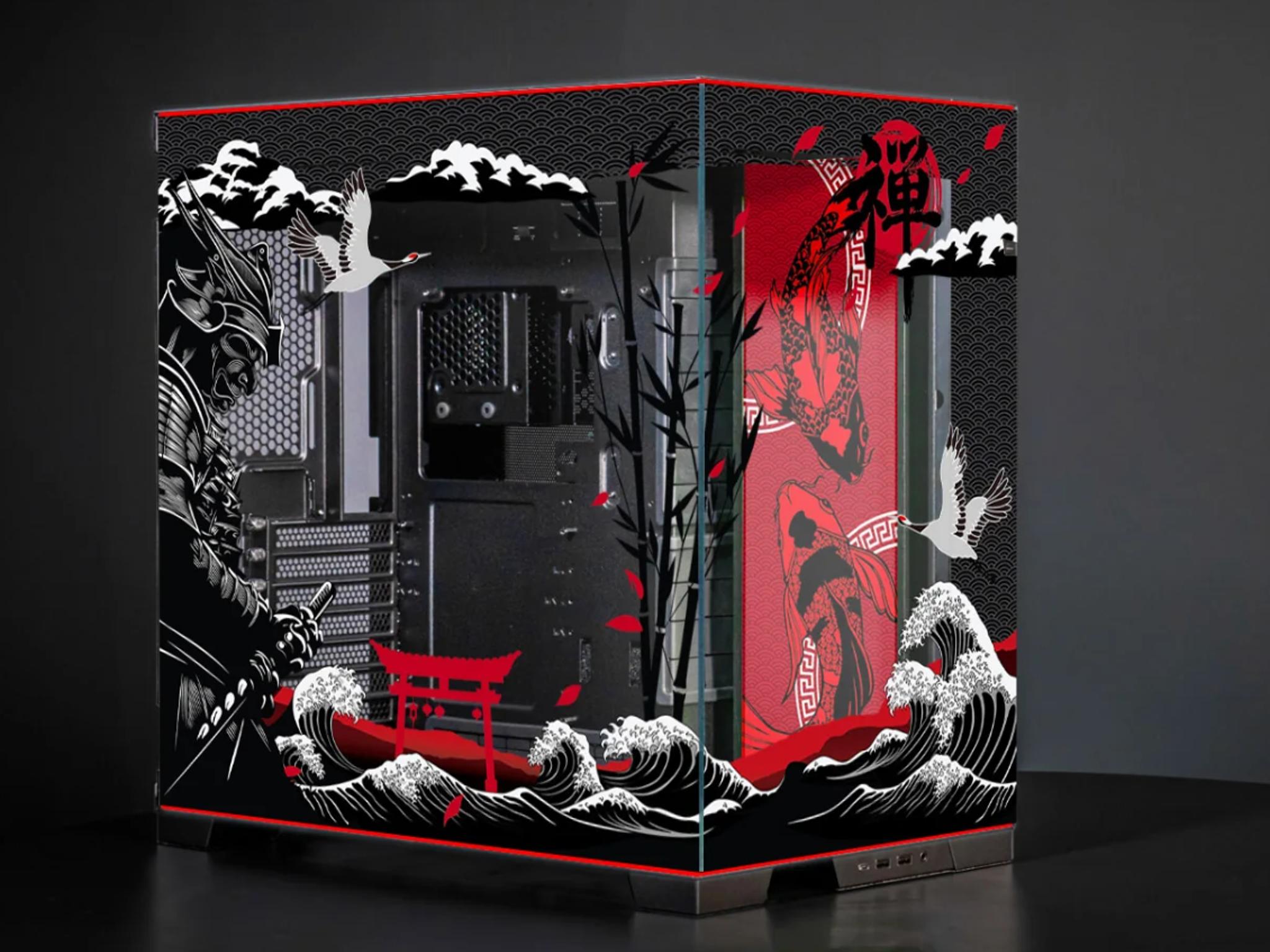 Starforge Clouded Gates Lian Li O11D Evo RGB Samurai Black / Red Computer Case