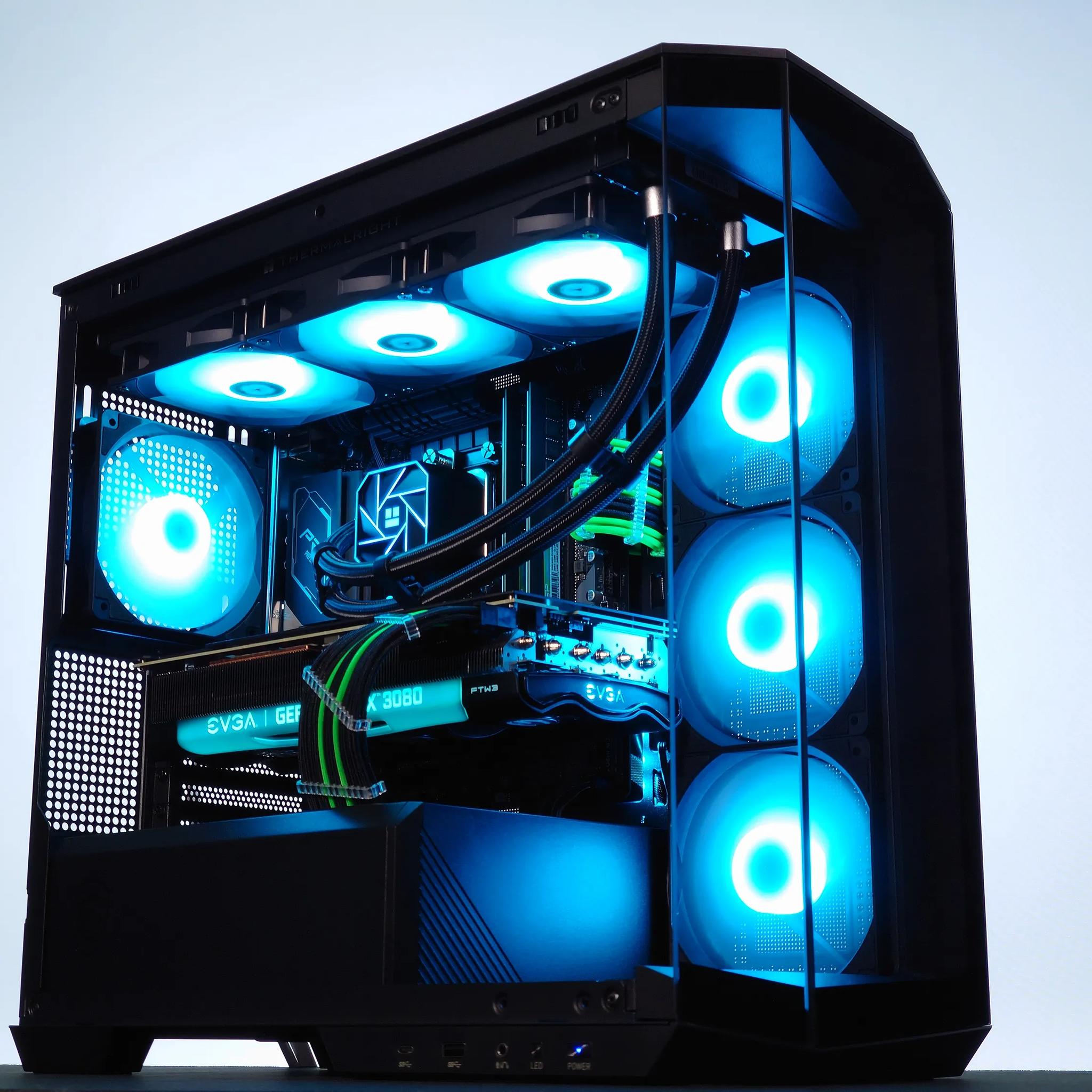 💚🖤Liquid Cooled Gaming PC❇️Nvidia RTX 3080 10GB❇️Intel i7 12700KF 12 core❇️32GB DDR4❇️1TB NVME