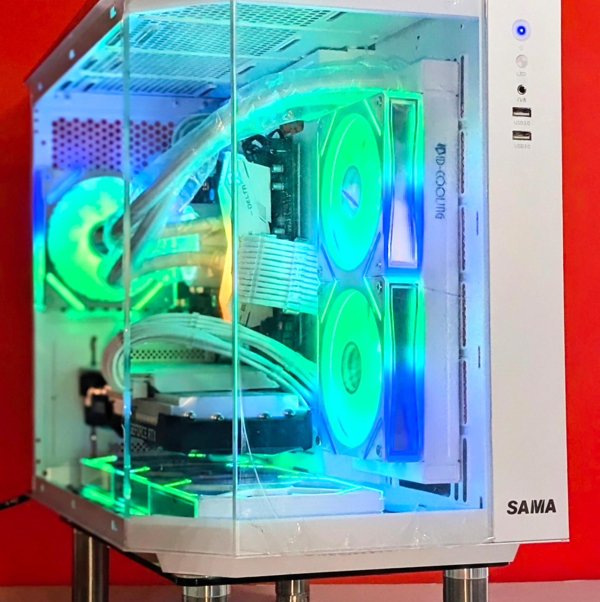 Liquid-Cooled💦🧊Gaming Beast⚪Ryzen 5 7600⚪RTX 3070⚪32GB DDR5⚪⚫1.5TB NVMe SSD⚪ Wi-Fi⚪Windows 11 Pro✅