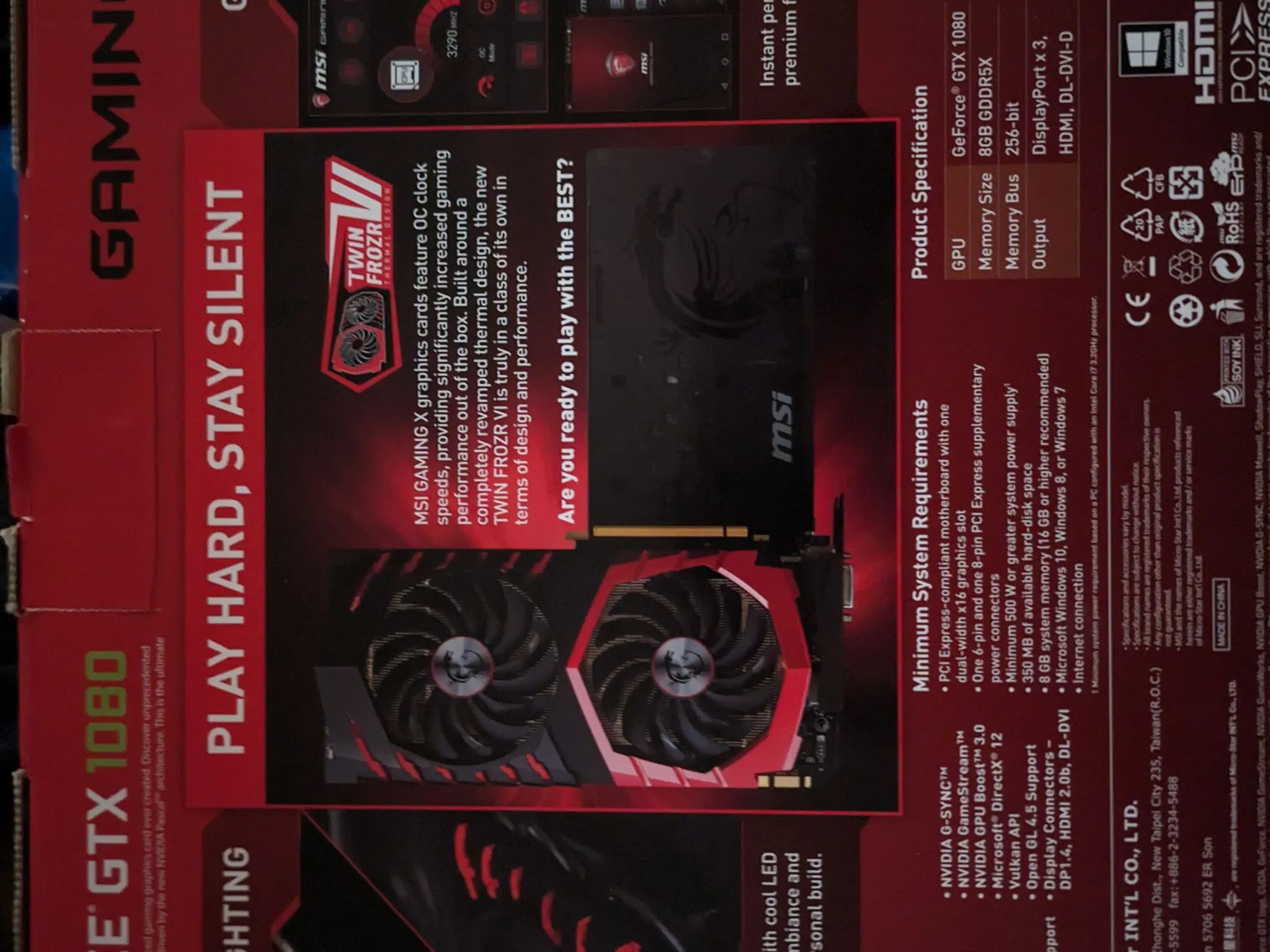 MSI GAMING X GTX 1080