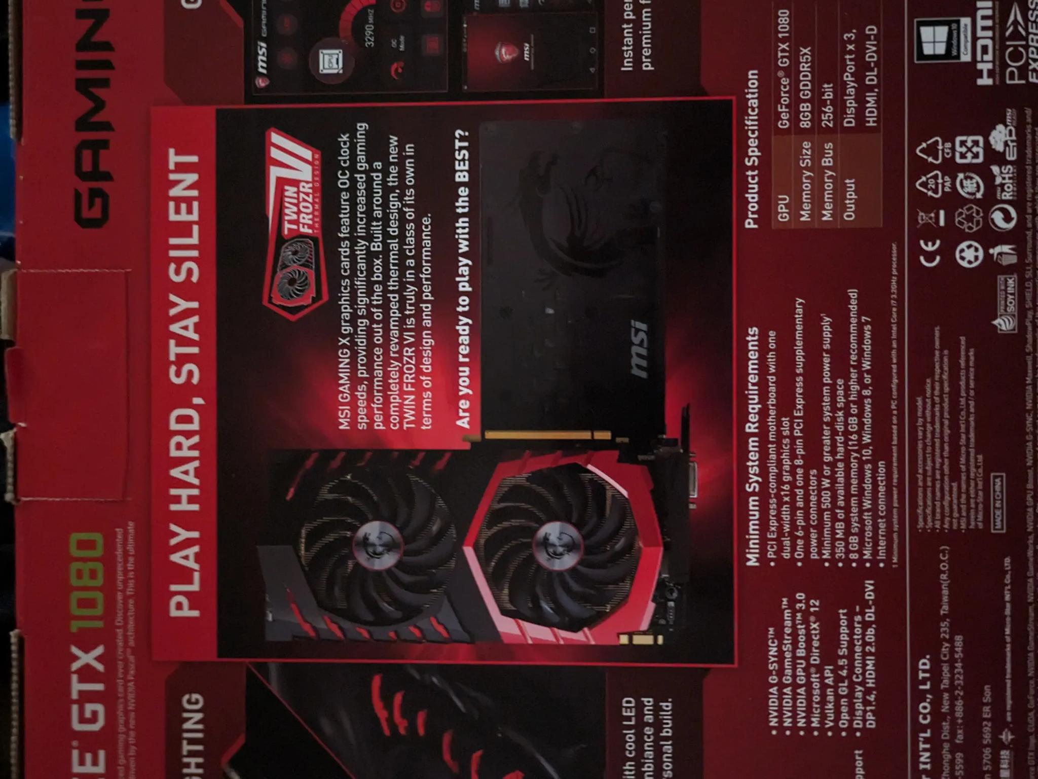MSI GAMING X GTX 1080