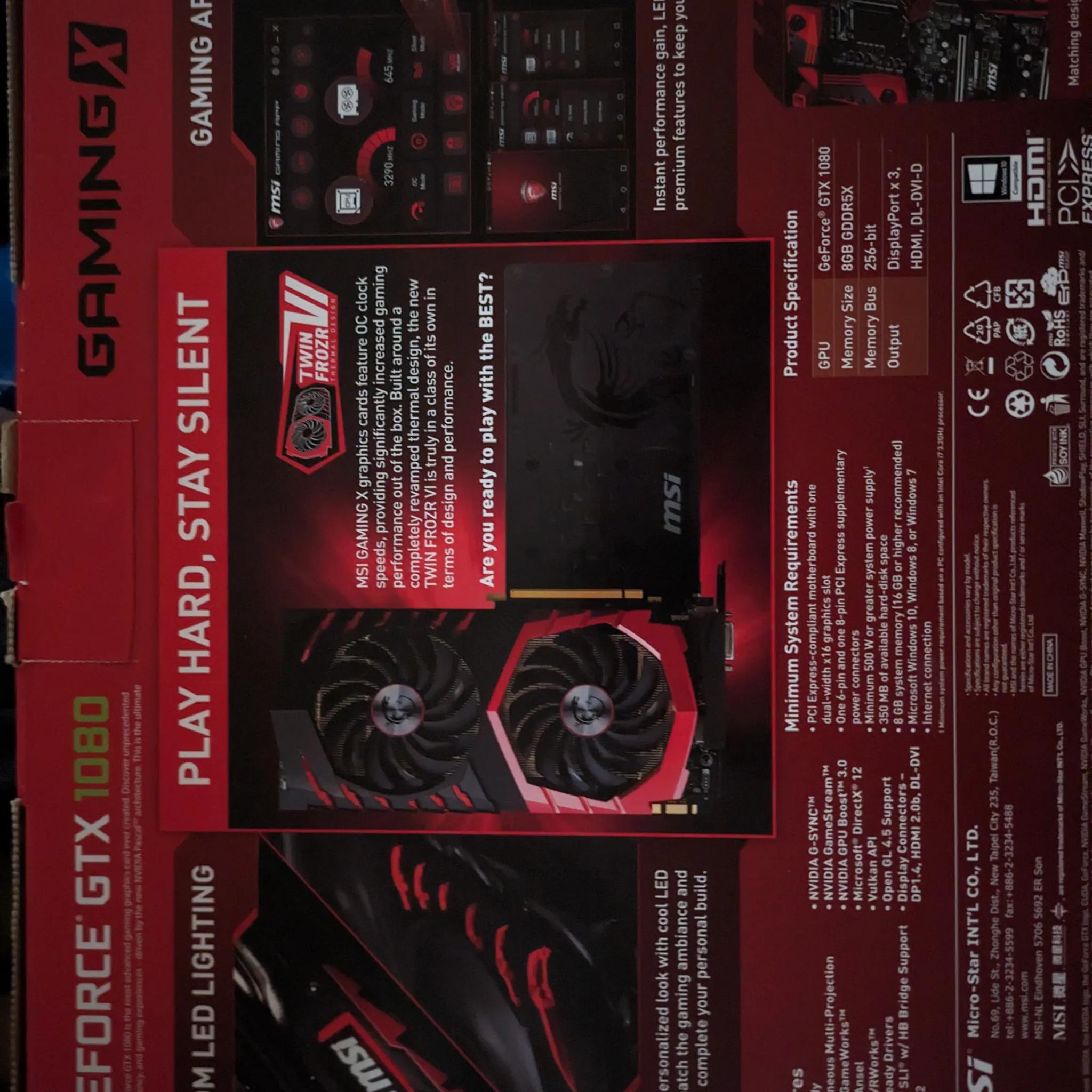 MSI GAMING X GTX 1080