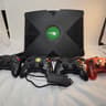 Modded Original XBOX w/ 4 Controllers and HDMI Adapter