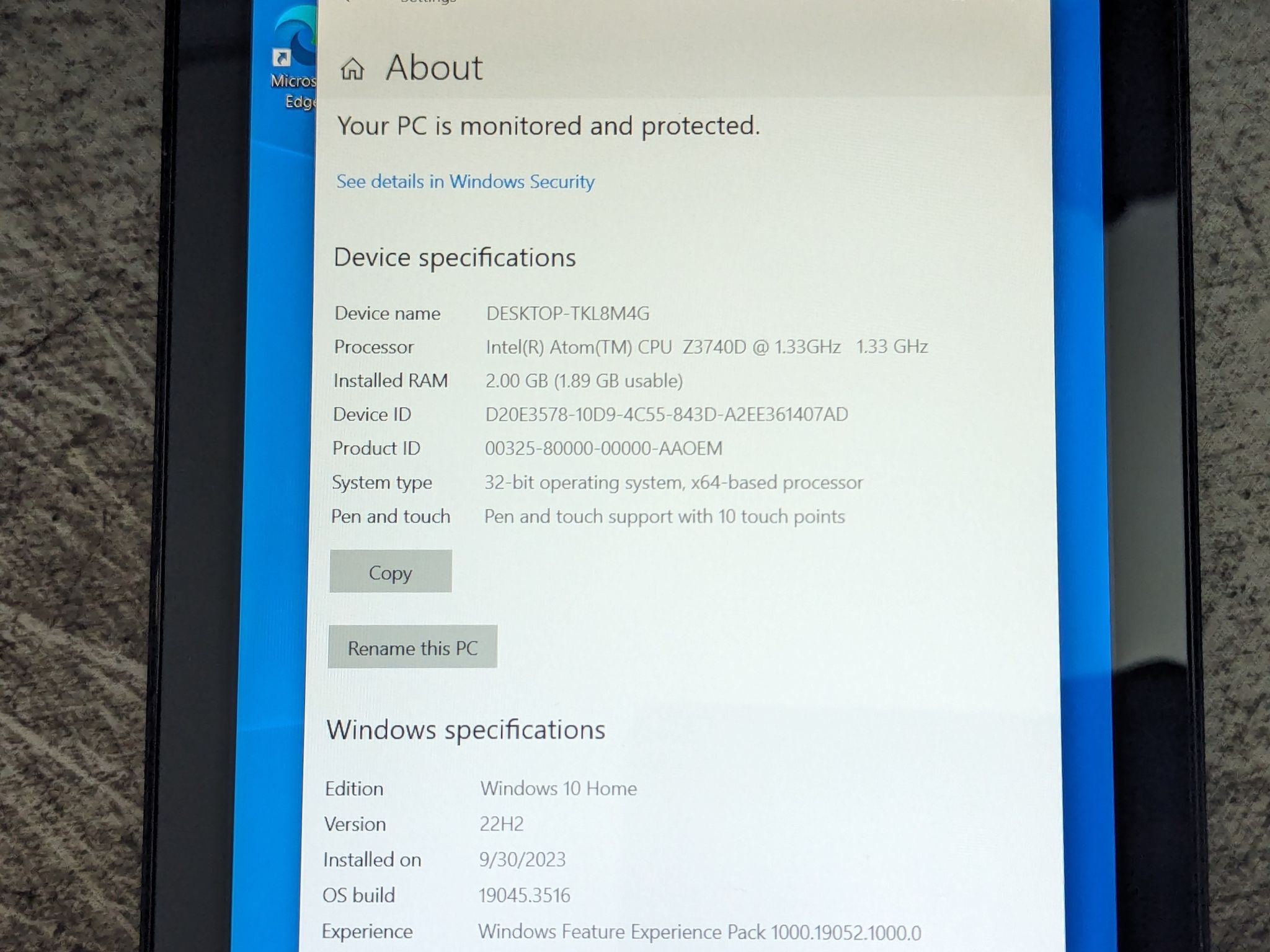 Dell Venue 8 Pro 5830 32GB Windows 10 Tablet with Folio Case and Activation Card