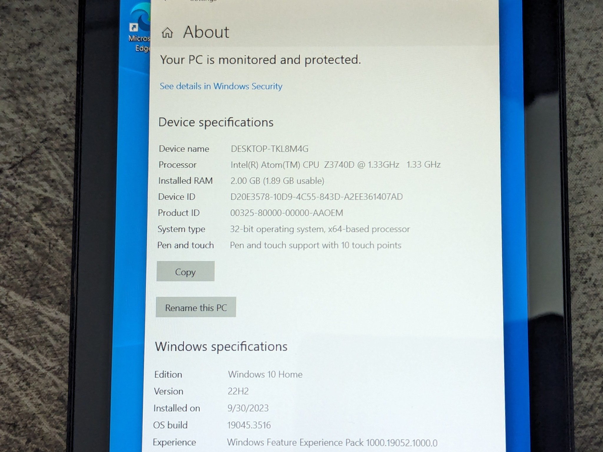 Dell Venue 8 Pro 5830 32GB Windows 10 Tablet with Folio Case and Activation Card