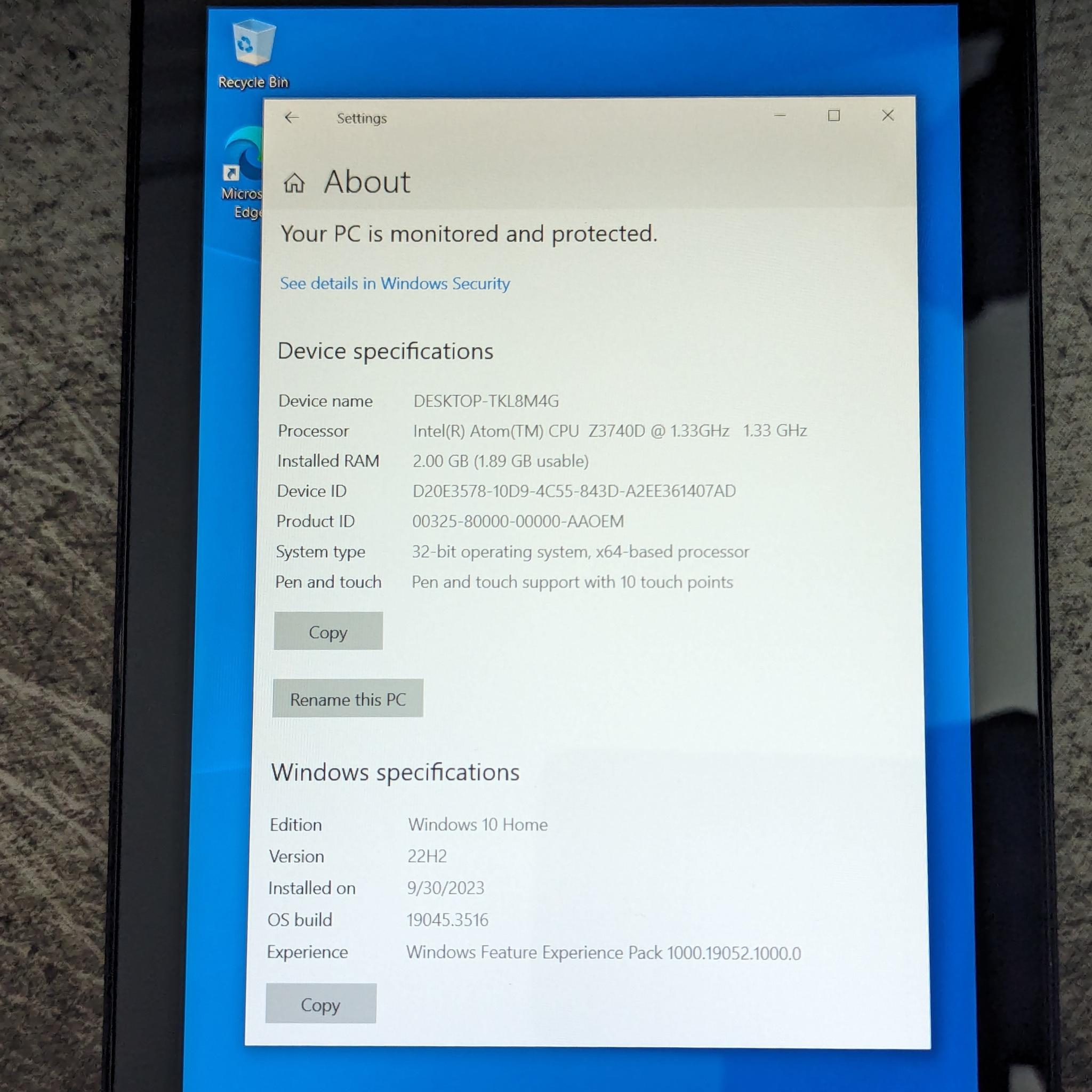 Dell Venue 8 Pro 5830 32GB Windows 10 Tablet with Folio Case and Activation Card