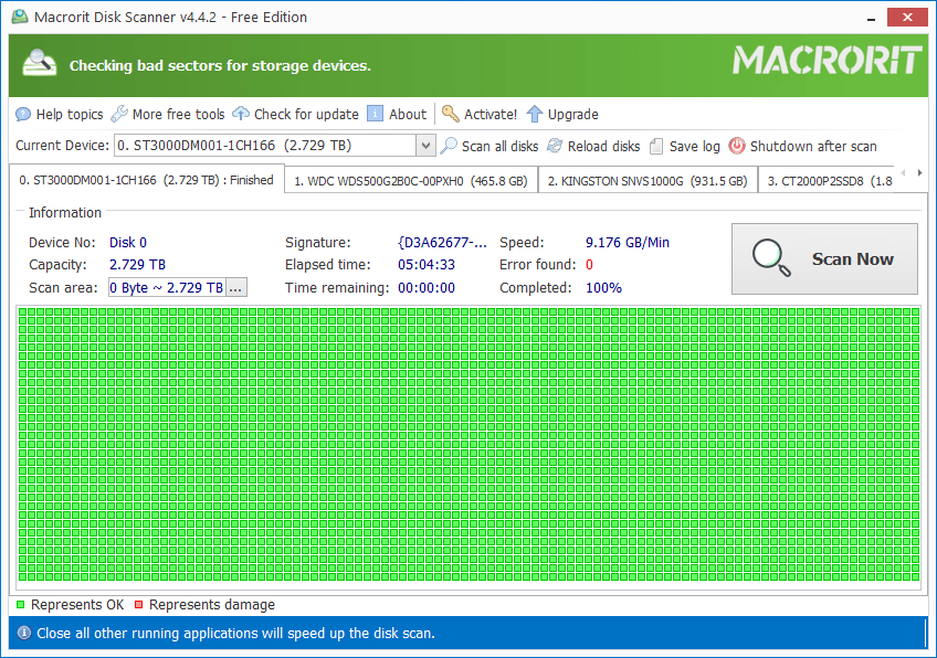 Used 3 TB Seagate Internal Hard Drive 7200RPM