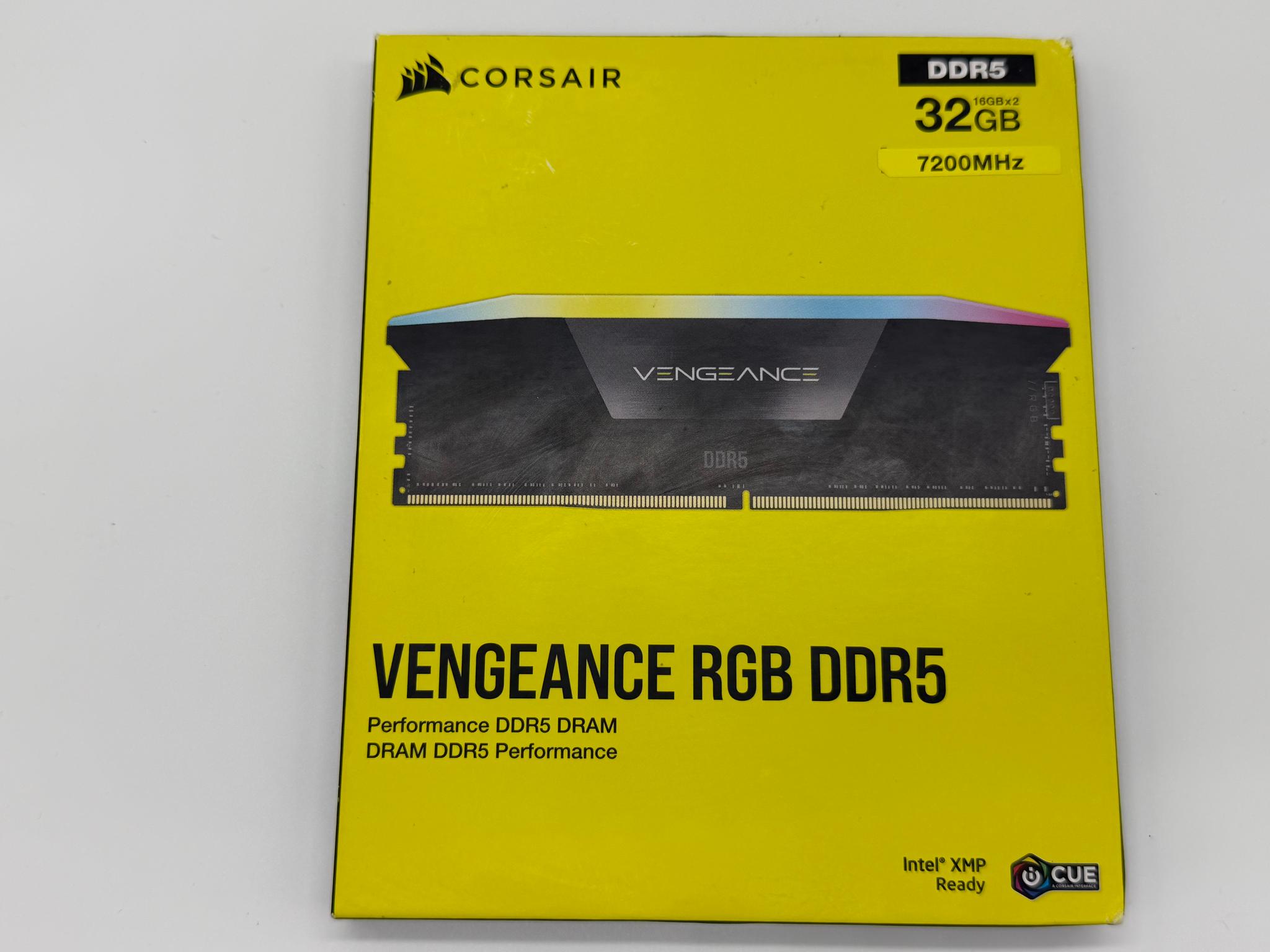 Corsair Vengeance RGB DDR5 32GB (2x16GB) 7200MHz CL34 Desktop RAM