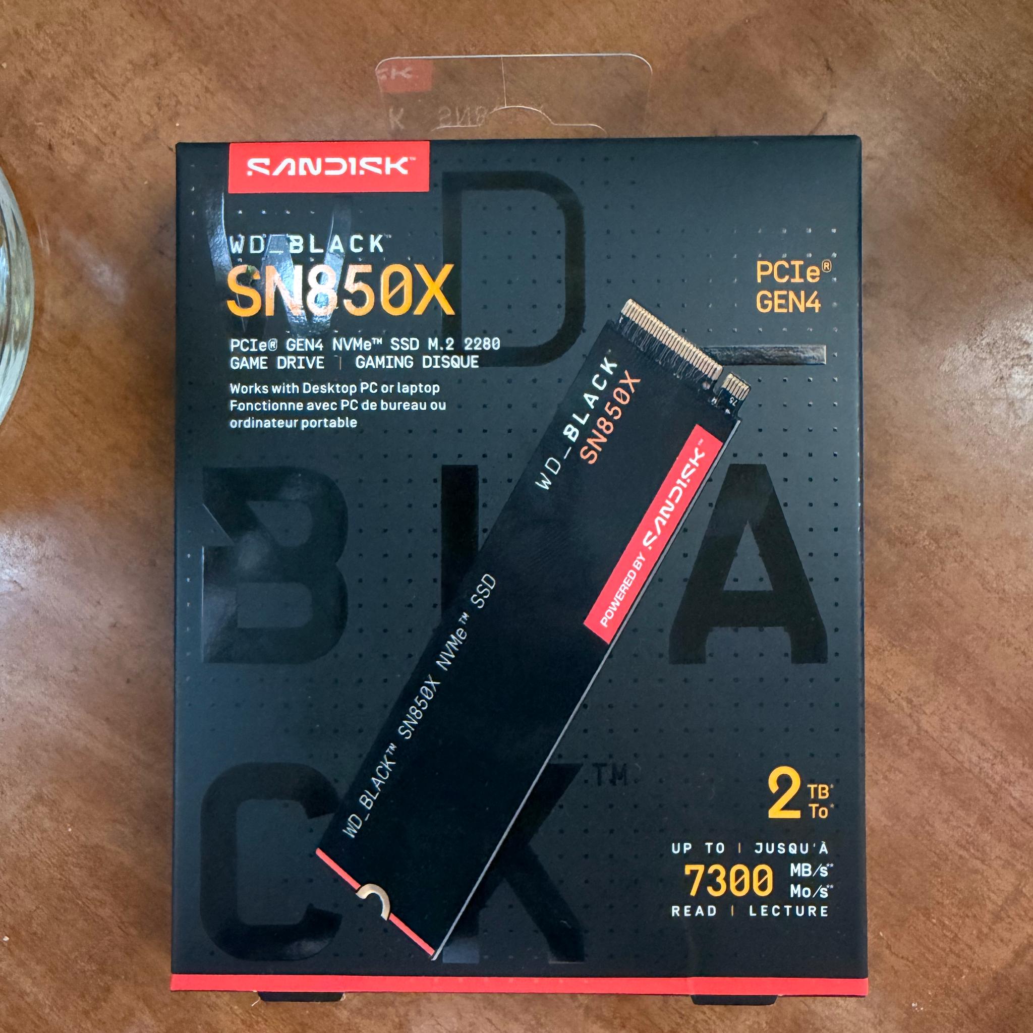 WD_BLACK SN850X 2TB NVMe M.2 SSD (Brand New Sealed)