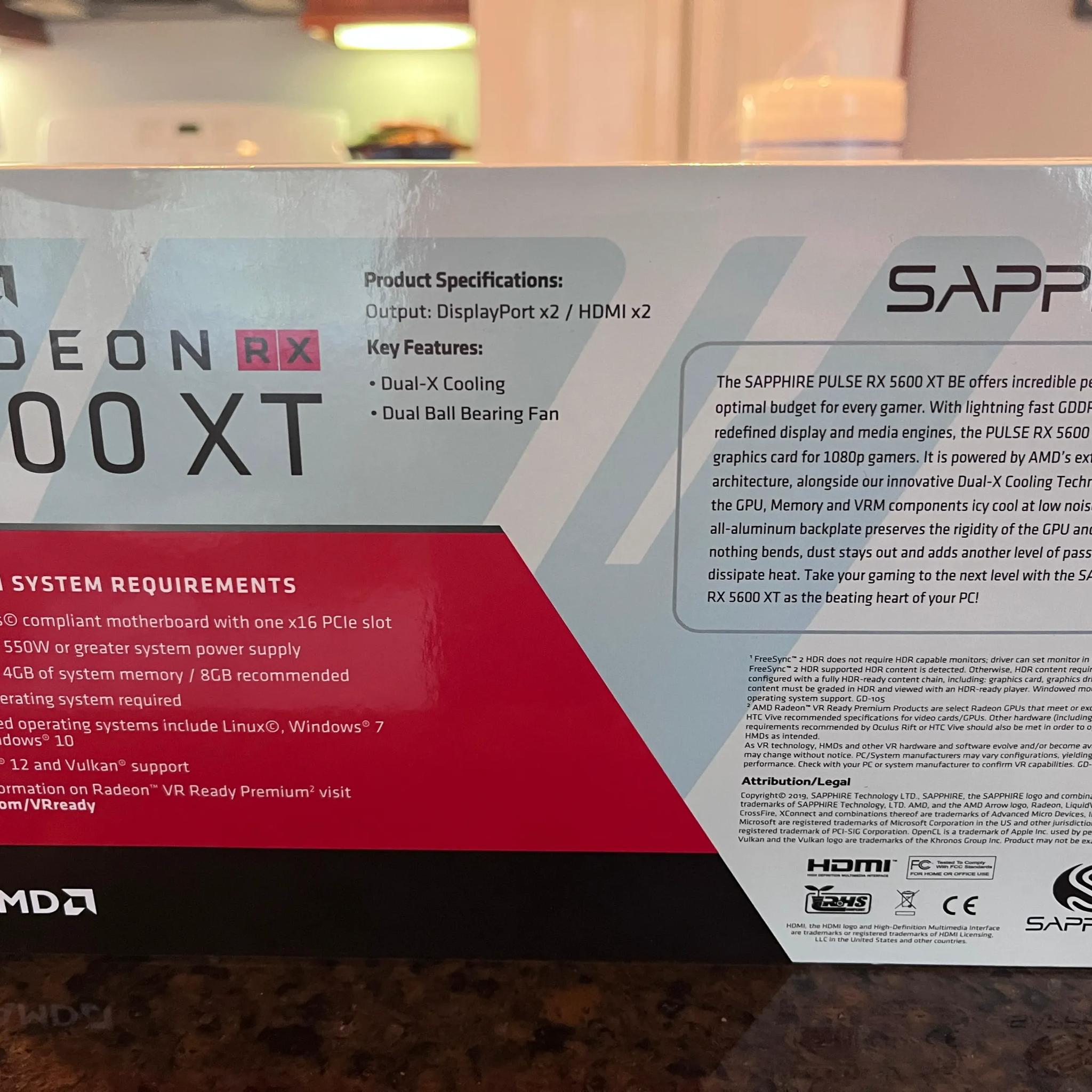 RX 5600 XT Sapphire Pulse - Excellent Condition