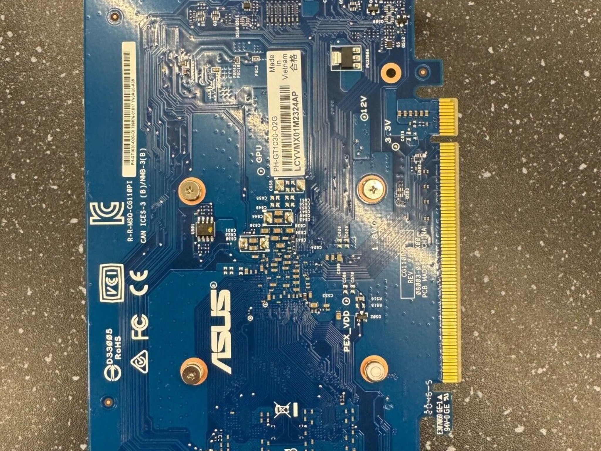 ASUS GeForce GT 1030 2GB GDDR5 PCIE Graphics Card - DVI, HDMI