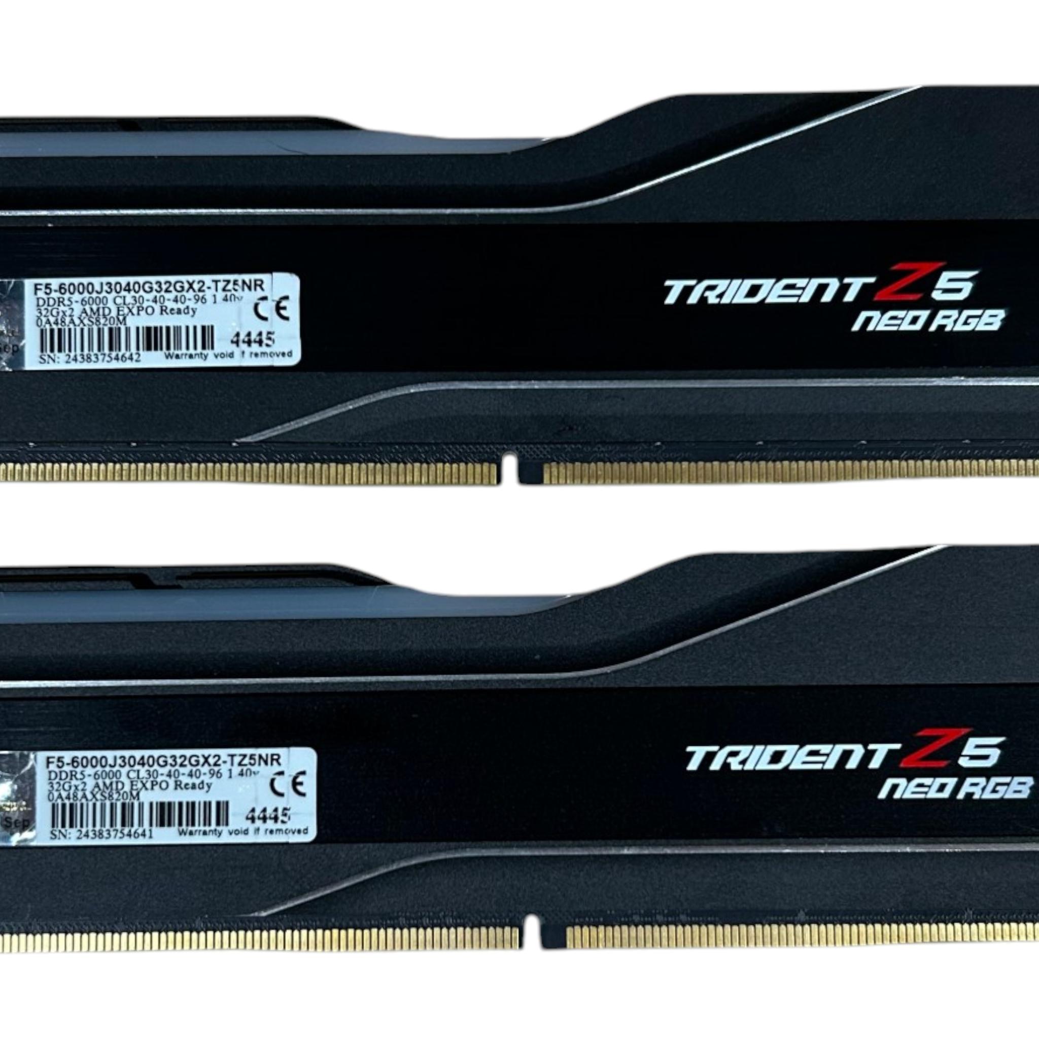 *OPEN BOX* GSKILL Trident Z5 NEO RGB 64GB DDR5 6000MT/s CL30