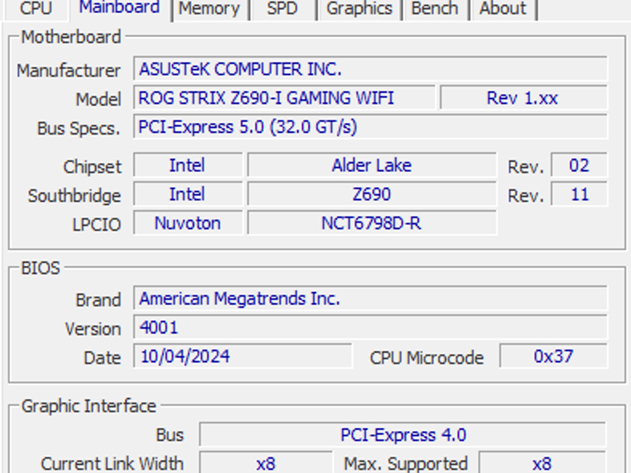 ASUS ROG STRIX Z690-I Gaming WIFI Motherboard