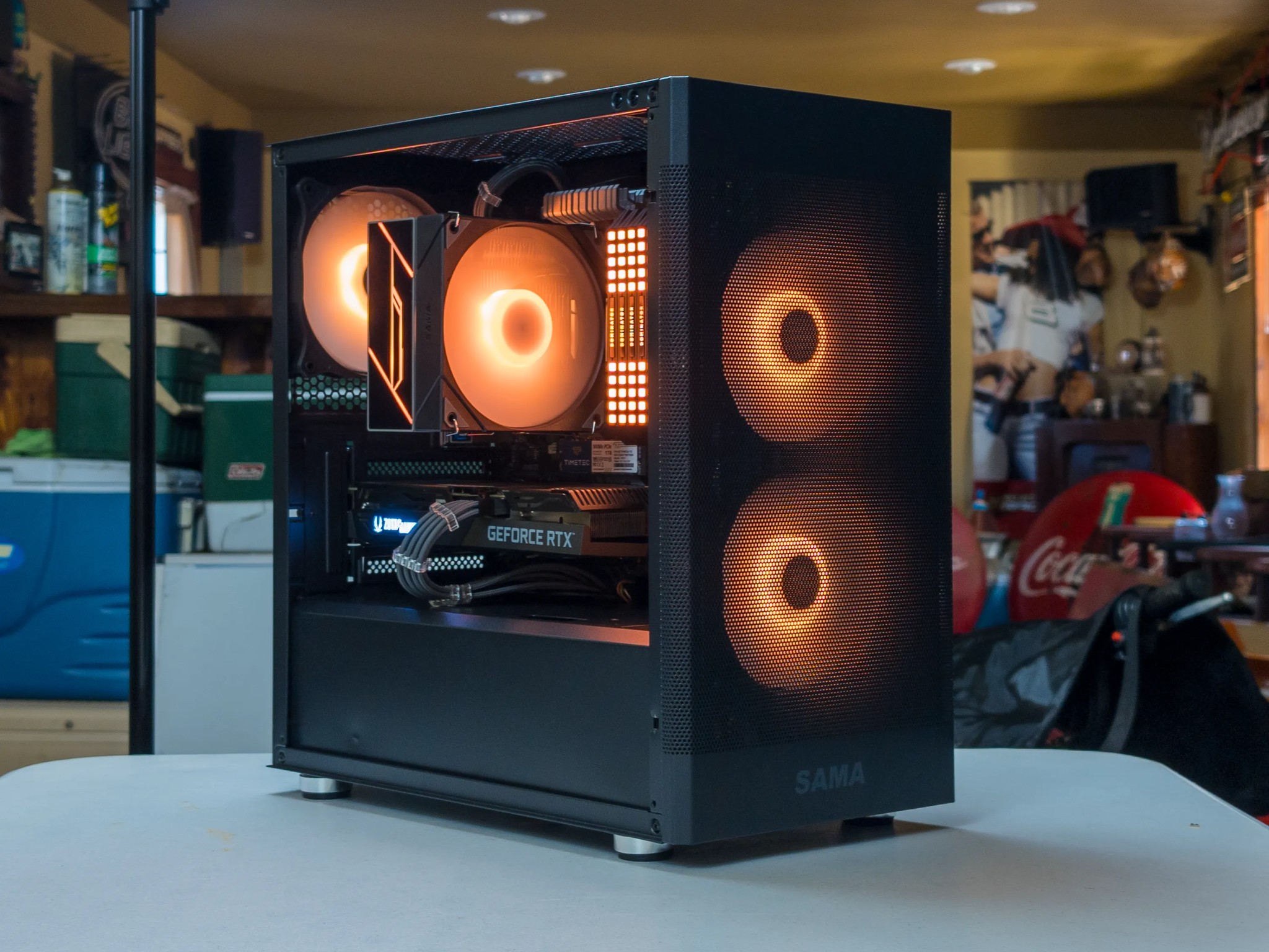 🩶🧡 RTX 3060Ti / Ryzen 5 5600 / 32GB Gaming PC 🧡🩶