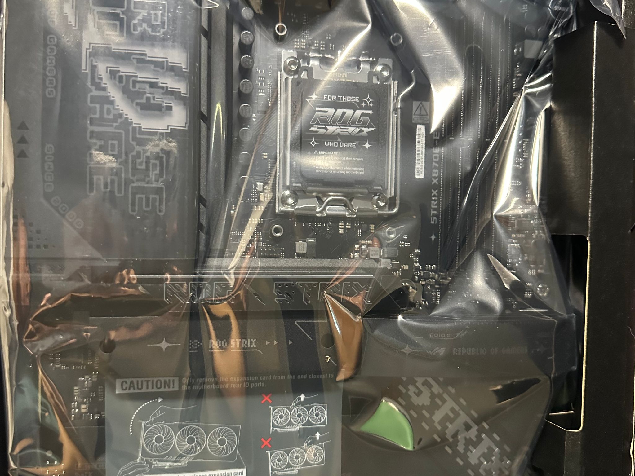 Brand New Unopened AMD Ryzen 7 9800X3D No Ram Bundle with A “Used” Asus X870E-E Gaming Wifi