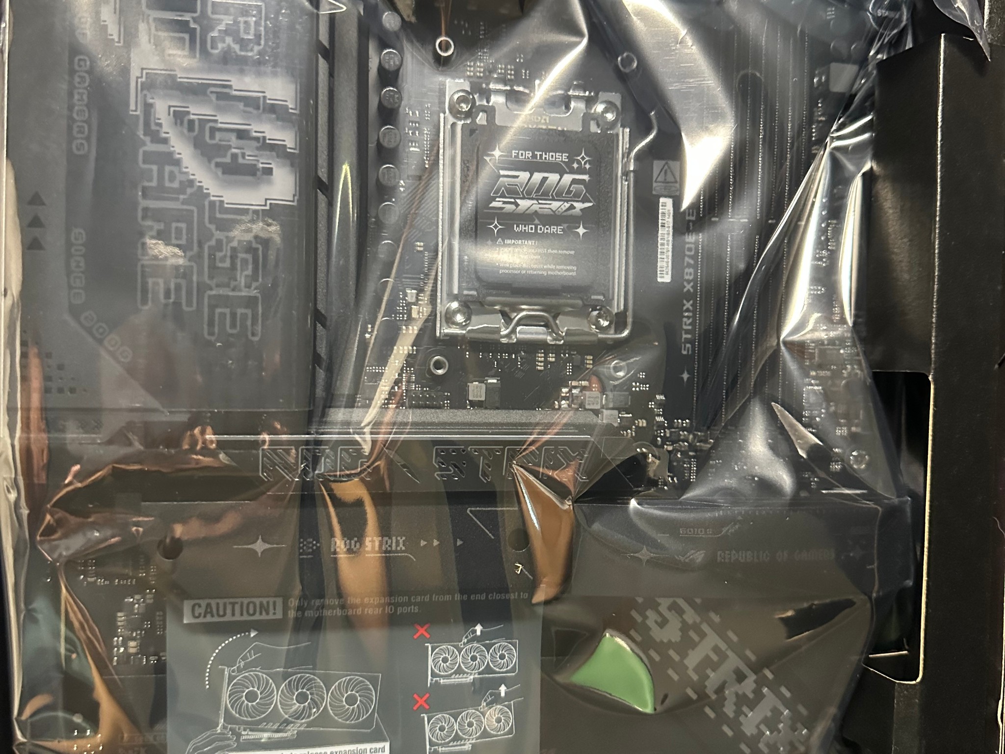 Brand New Unopened AMD Ryzen 7 9800X3D No Ram Bundle with A “Used” Asus X870E-E Gaming Wifi