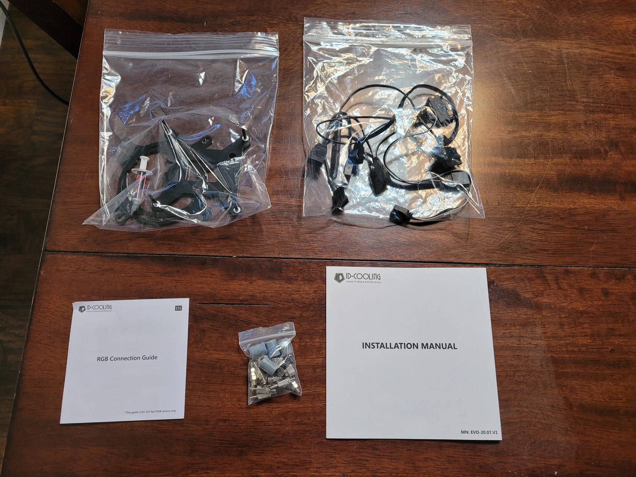 Black ID-COOLING AURAFLOW X 240mm CPU AIO Cooler RGB Fan (Intel and AMD CPU Support)